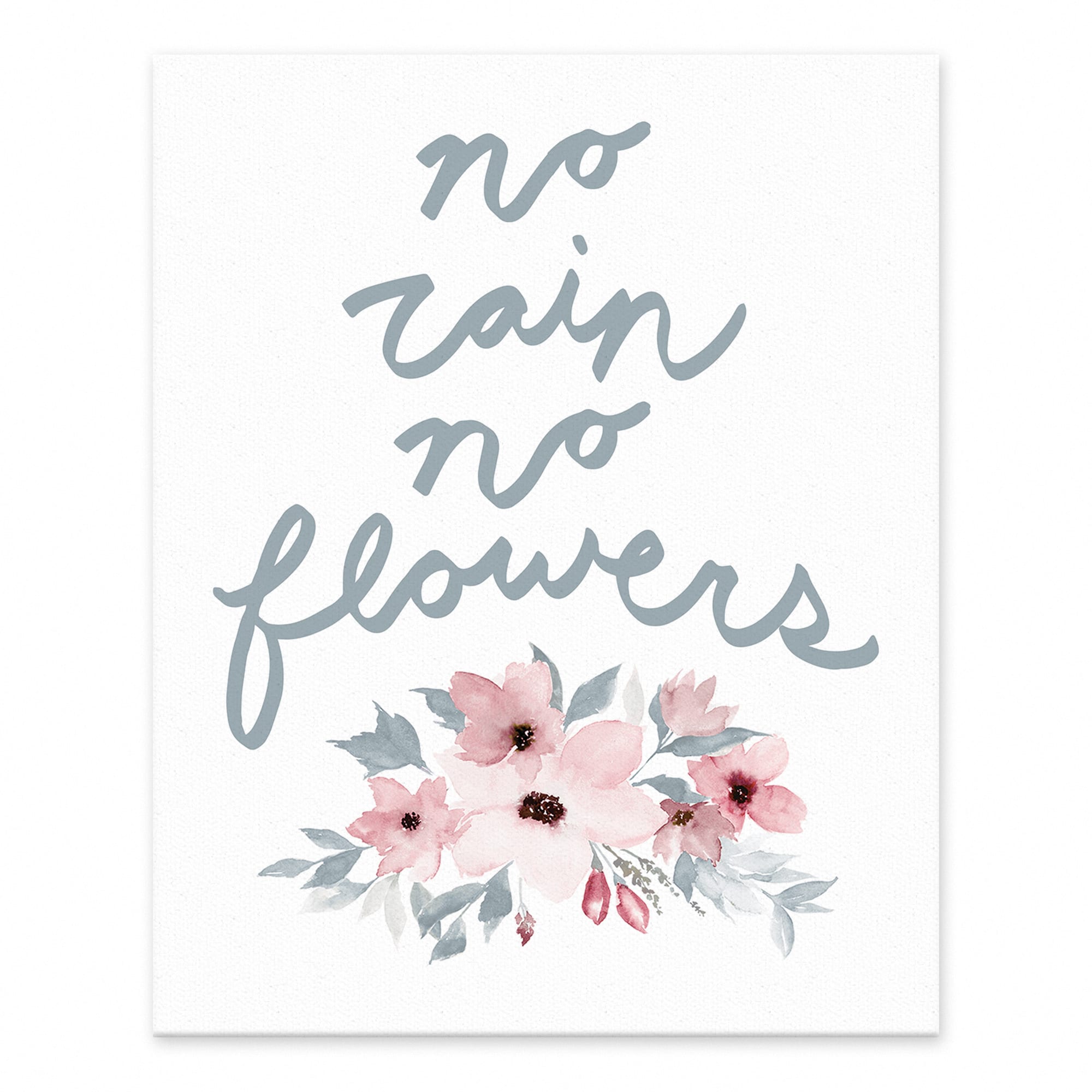 No Rain No Flowers Tabletop Canvas Art