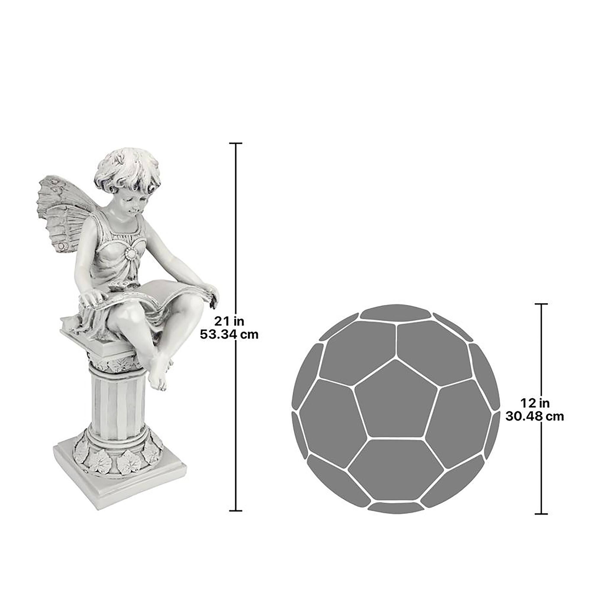 Design Toscano 21&#x22; The British Reading Fairy Garden Statue