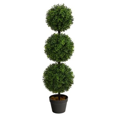 3ft. Potted Boxwood Triple Ball Topiary Tree | Michaels