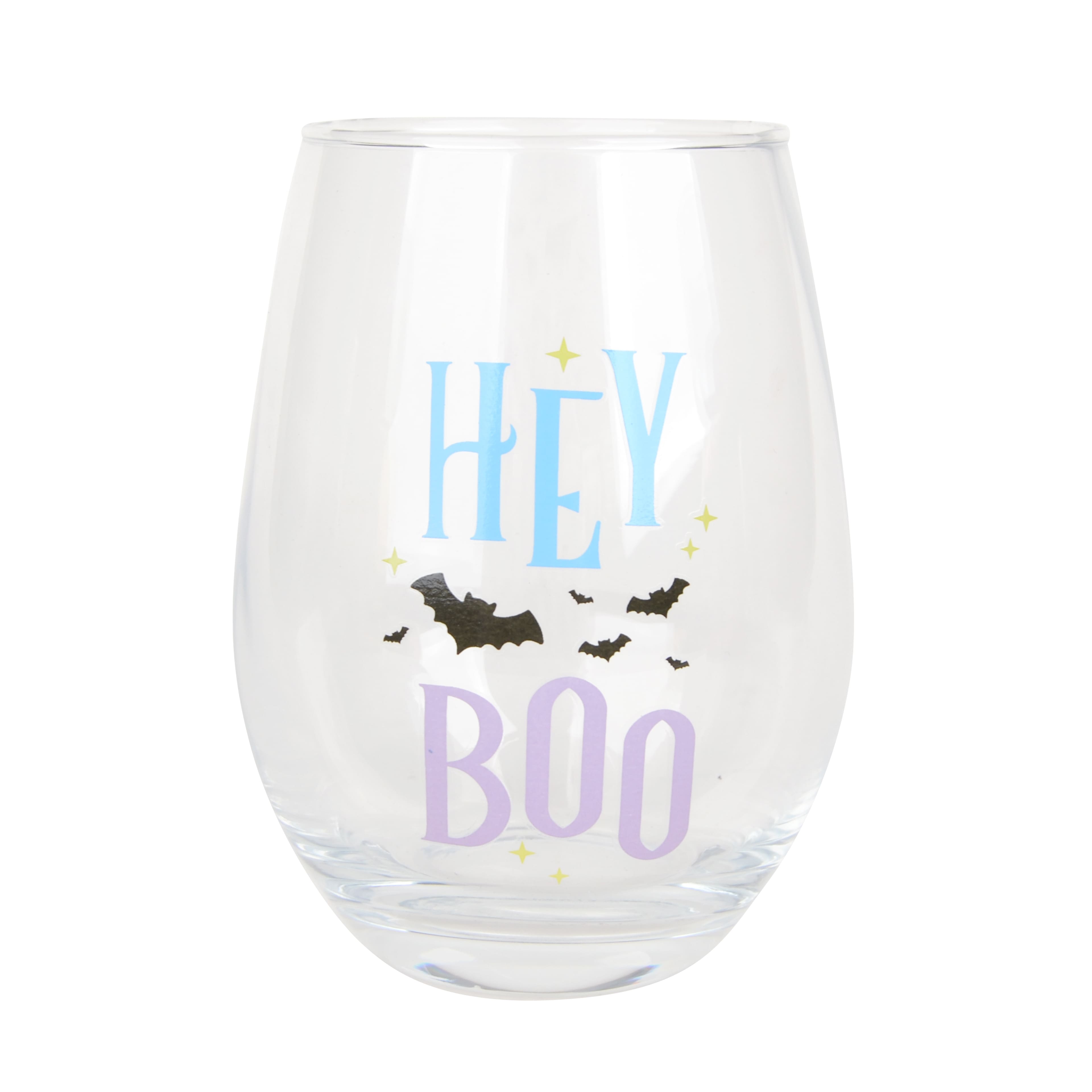 17oz. Hey Boo Stemless Wine Glass by Celebrate It™