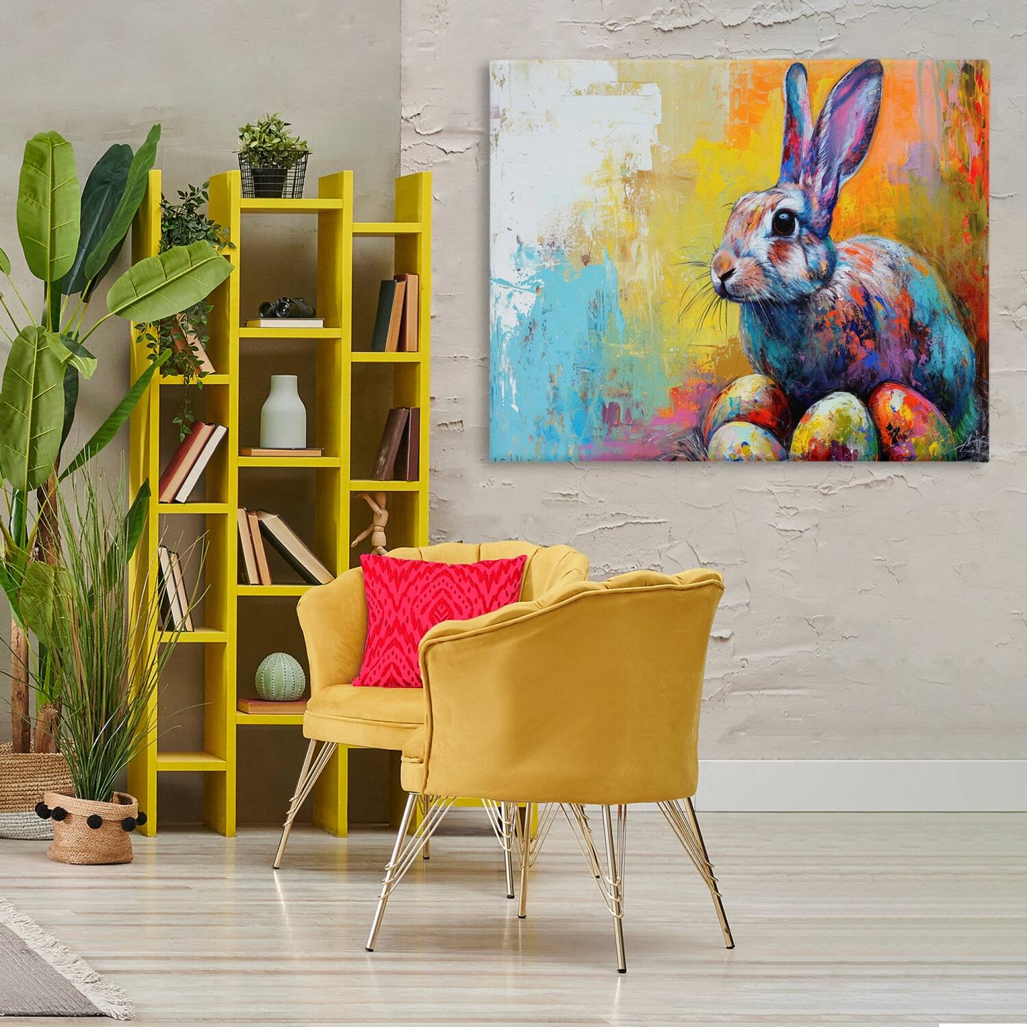 Stupell Industries Easter Joy Abstract Canvas Wall Art