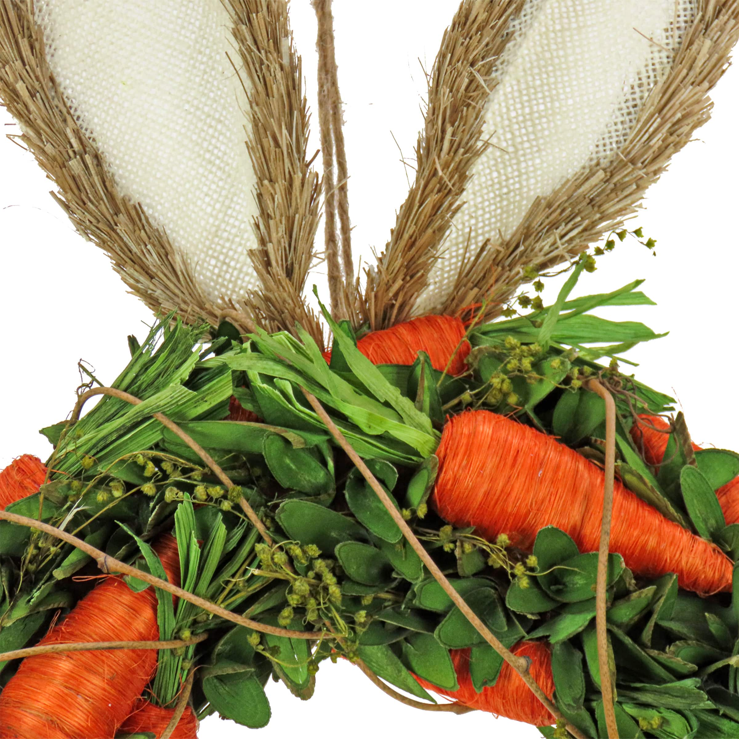 21&#x22; Bunny Ears Carrot Wreath