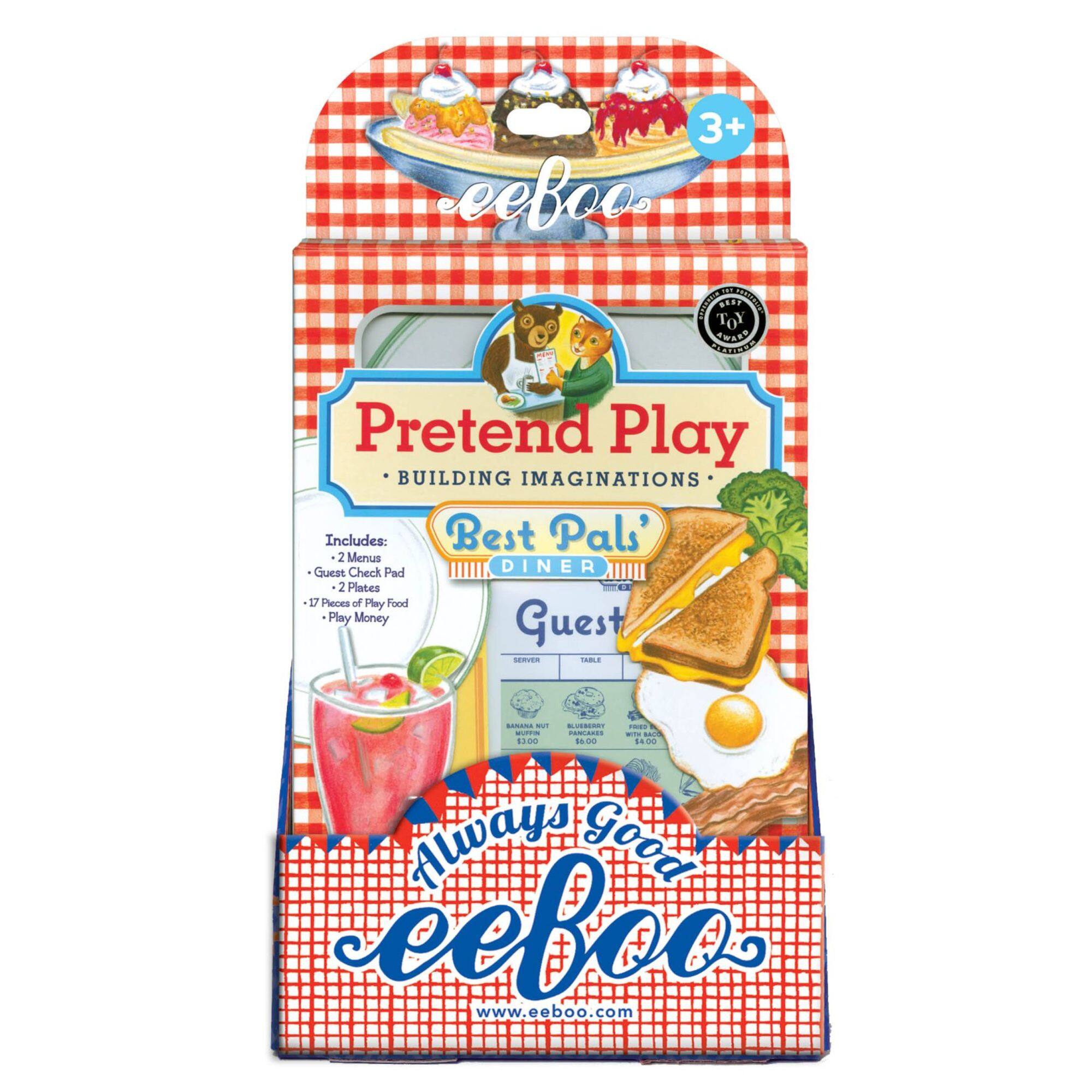 eeBoo Pretend Play Best Pals&#x27; Diner Set