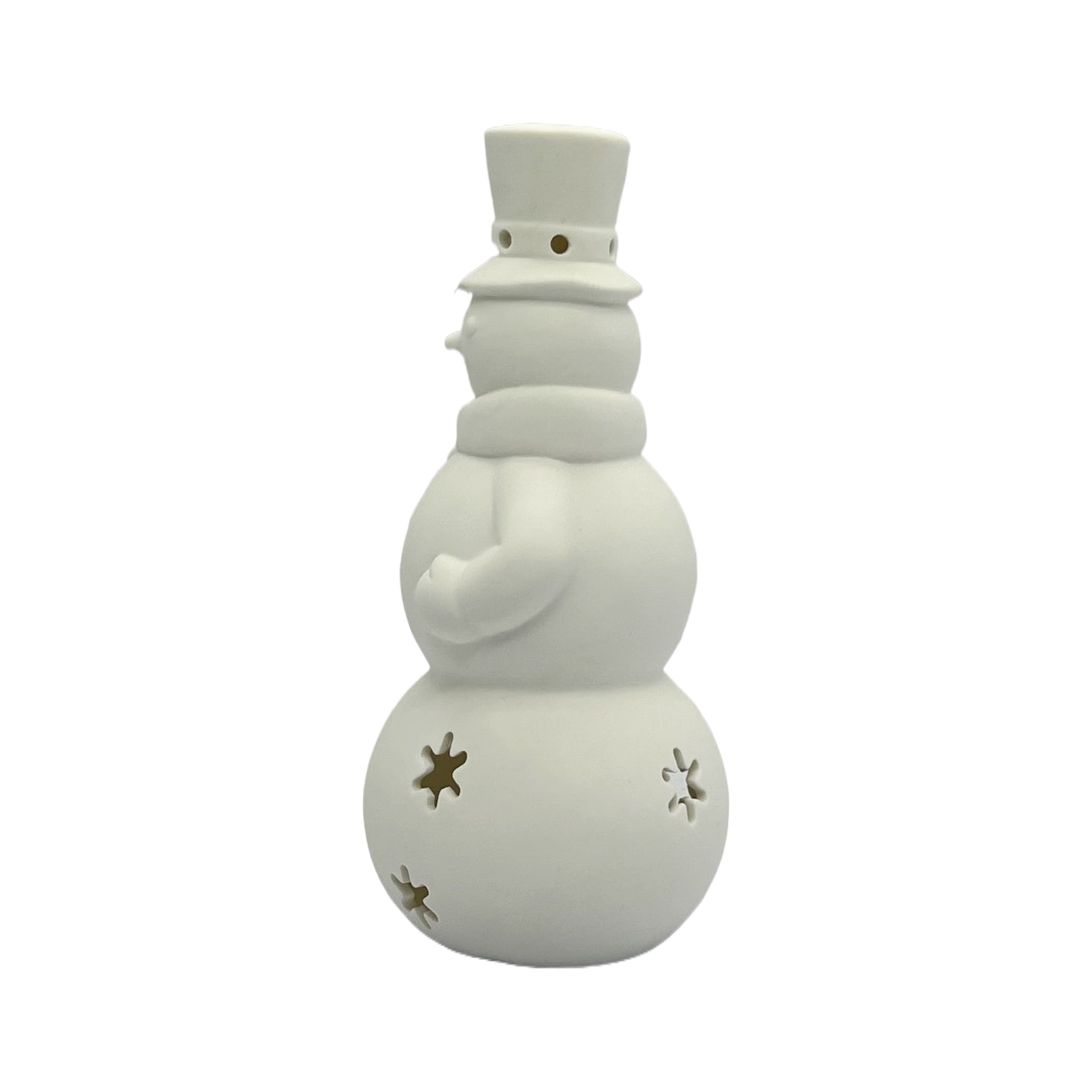 8&#x22; LED DIY Ceramic Snowman D&#xE9;cor by Make Market&#xAE;