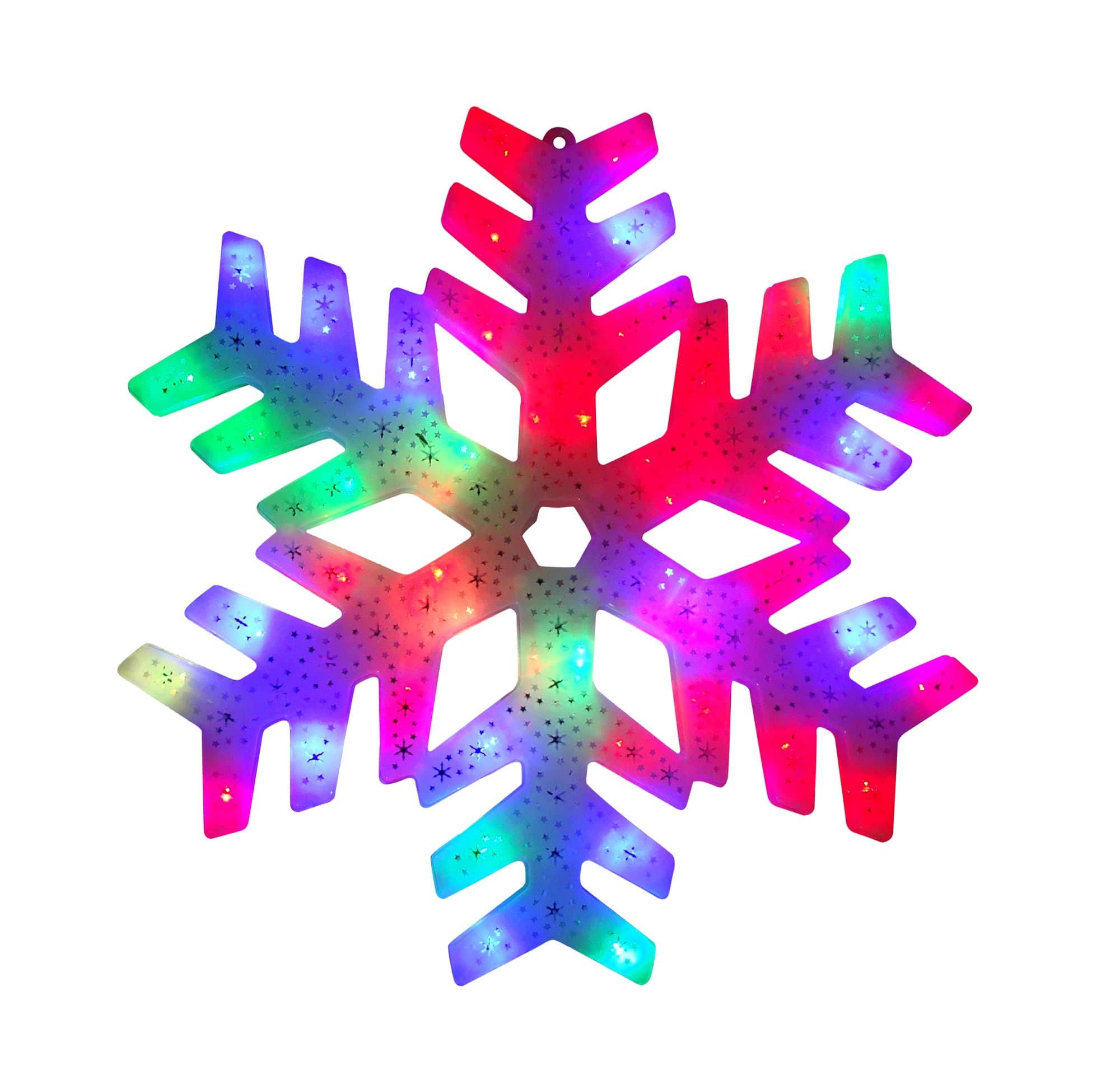 15" LED Color Changing Christmas Snowflake Window Silhouette