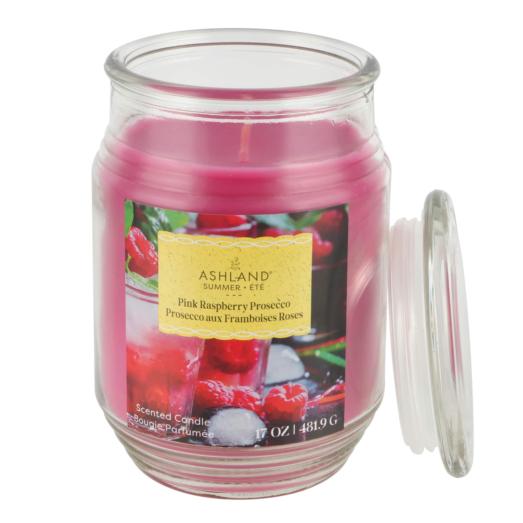 17oz. Pink Raspberry Prosecco Jar Candle by Ashland&#xAE;