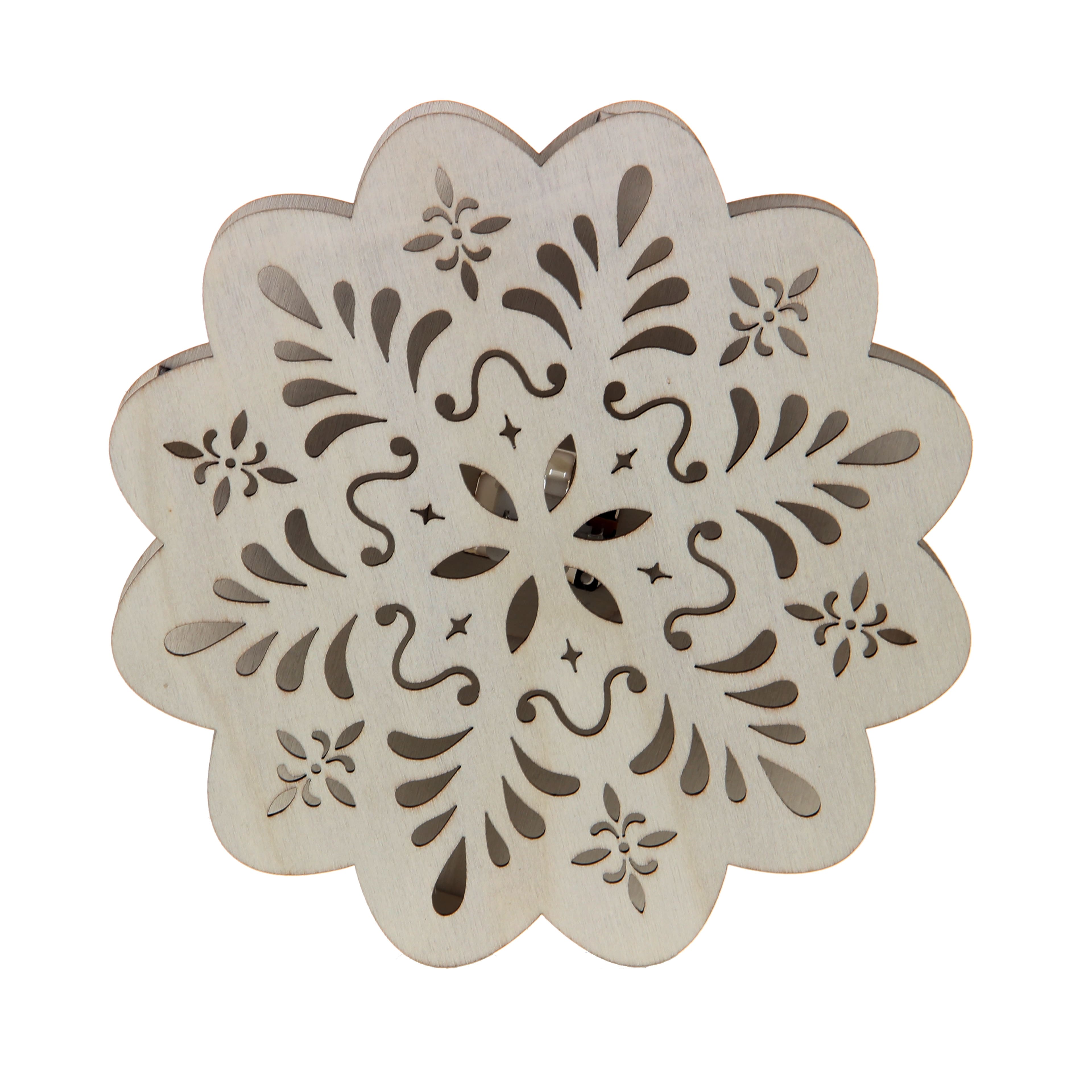 6.75&#x22; DIY Snowflake LED Wood D&#xE9;cor by Make Market&#xAE;