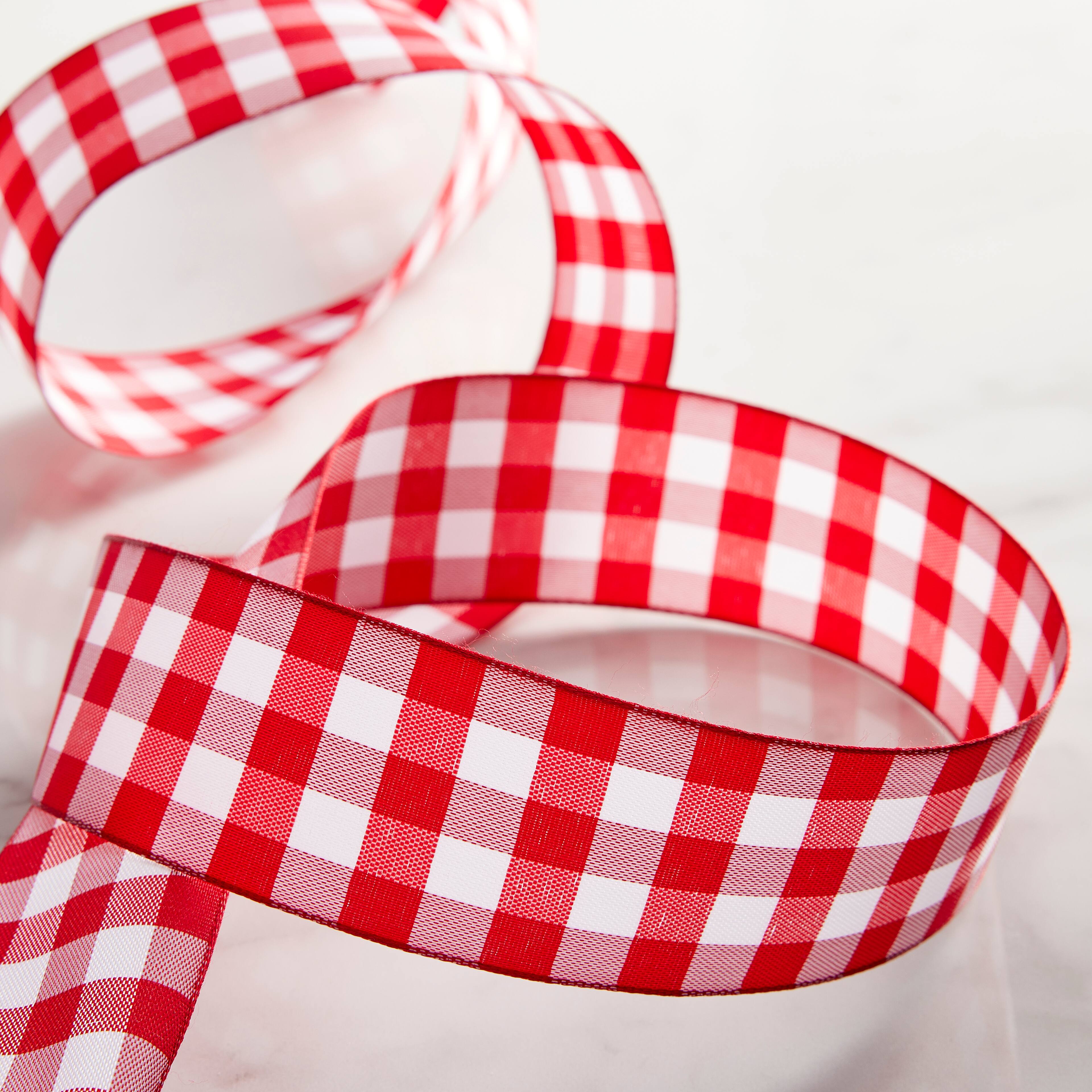 12 Pack: 1.5&#x22; x 3yd. Wired Checkered Ribbon by Celebrate It&#xAE;