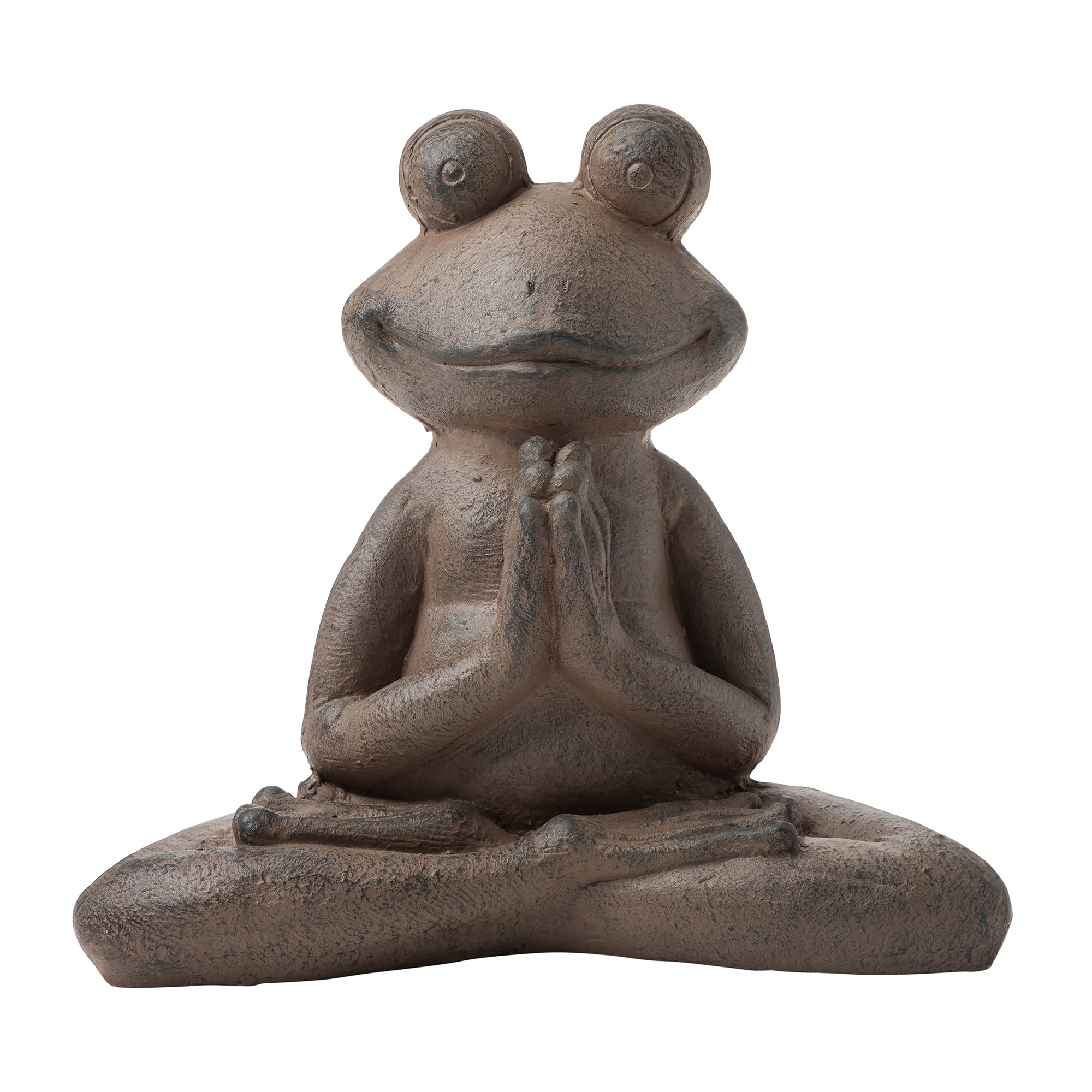 outdoor yoga frog statue