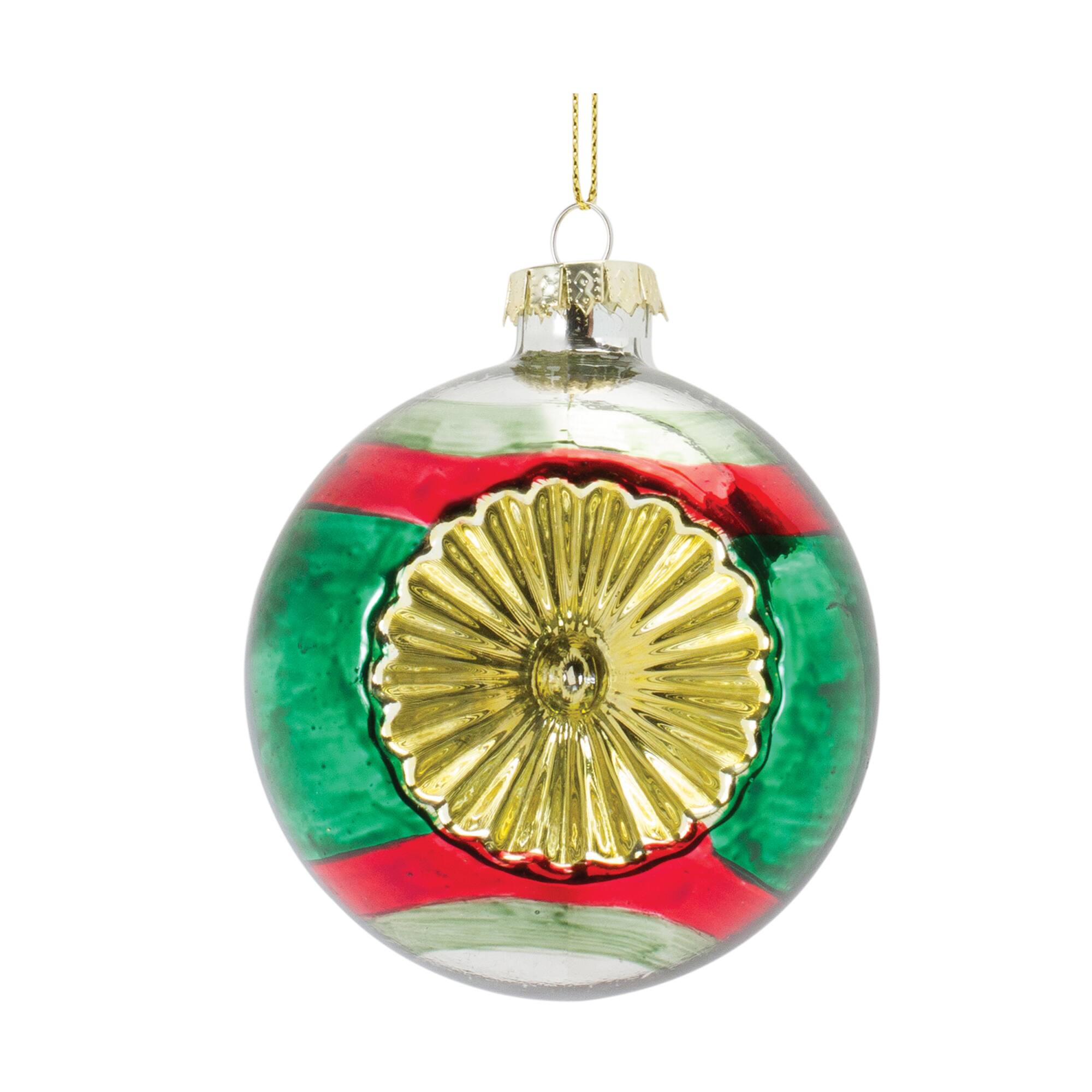Glass Reflector Ball Ornament Set