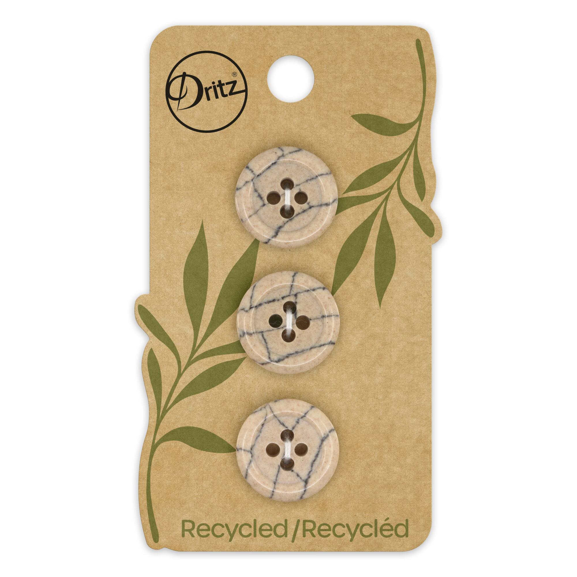 Dritz® 18mm Beige-Camel Recycled Polyester Round Button, 9ct.