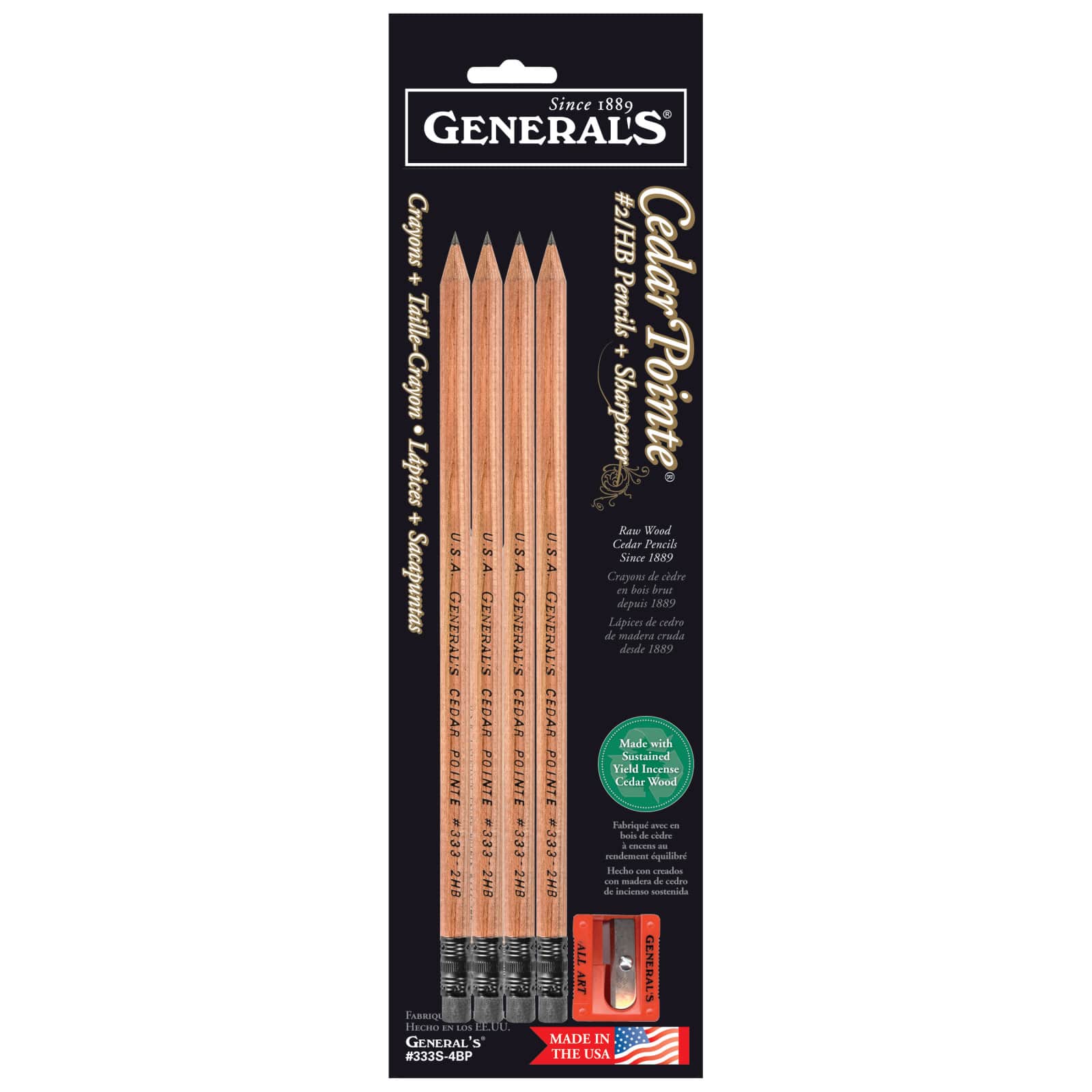 General&#x27;s&#xAE; Cedar Pointe No. 2 Pencils &#x26; Sharpener