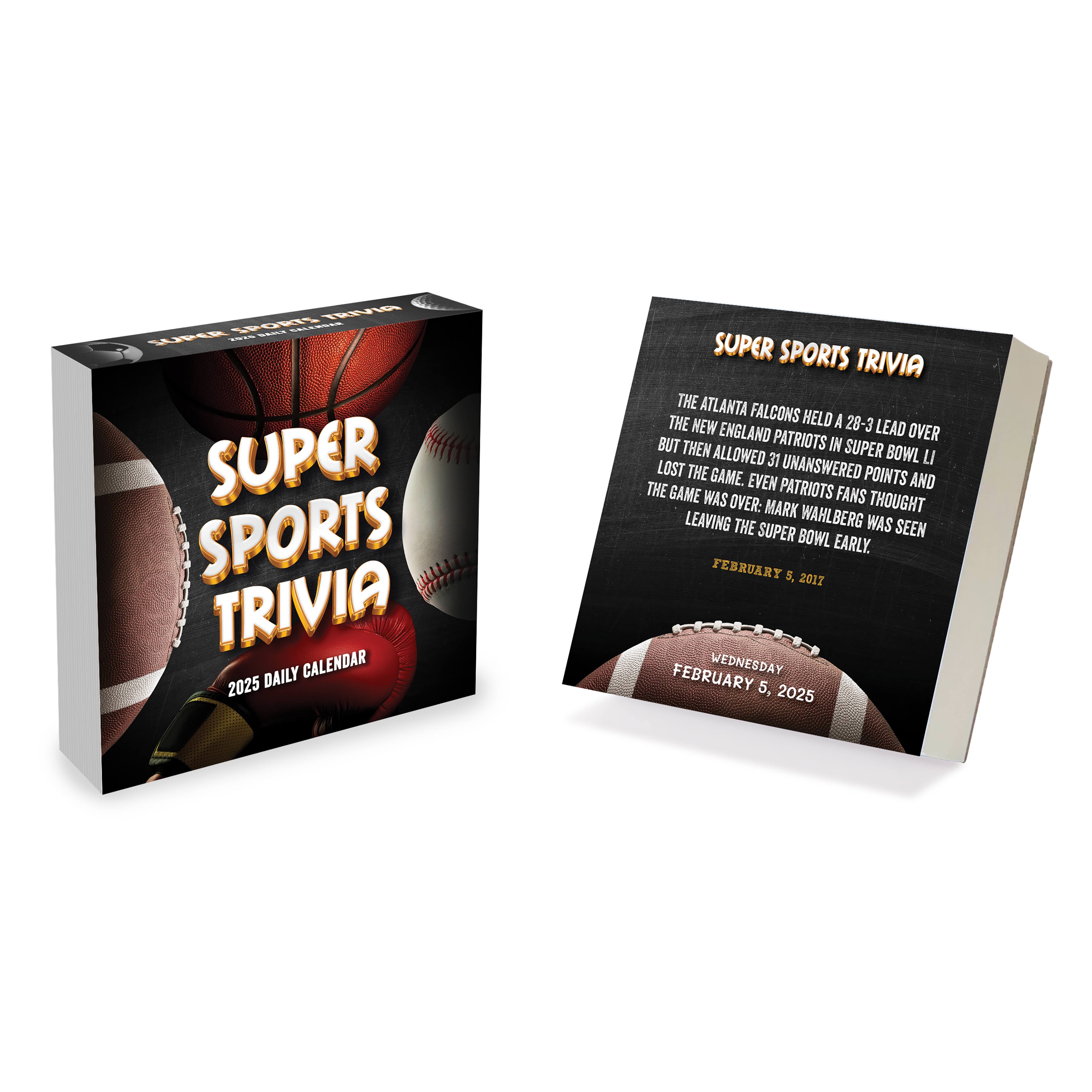 TF Publishing 2025 Sports Facts &#x26; Trivia Daily Desktop Calendar