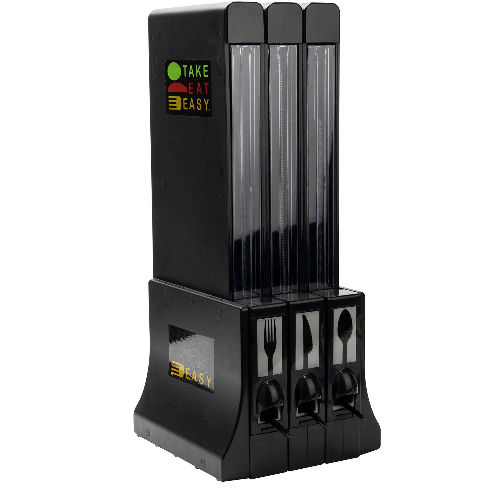 Mind Reader Black Refillable Utensil Dispenser