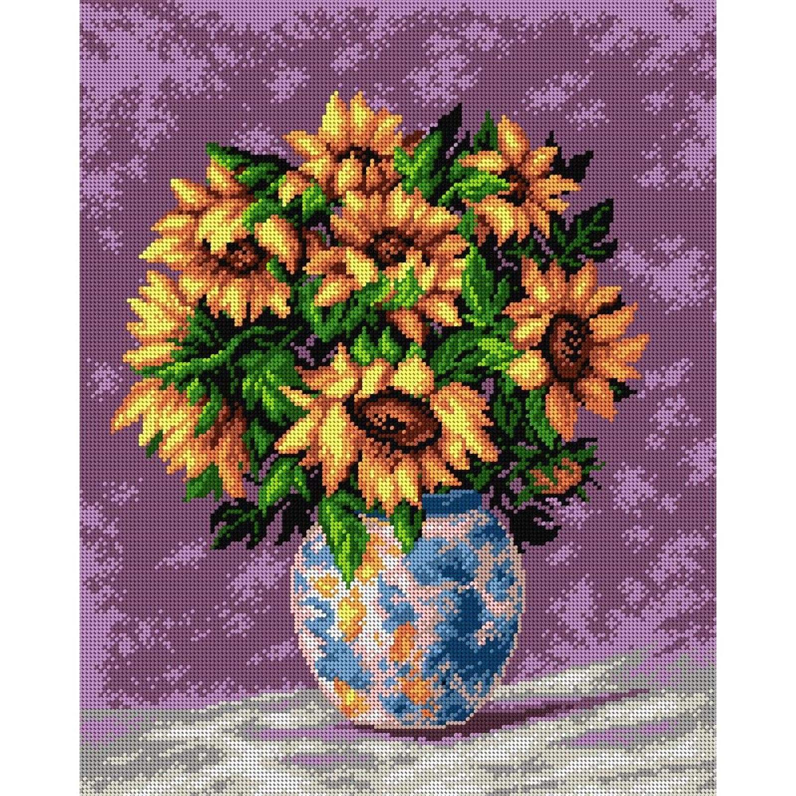 Orchidea Gobelin Sunflowers Halfstitch Canvas