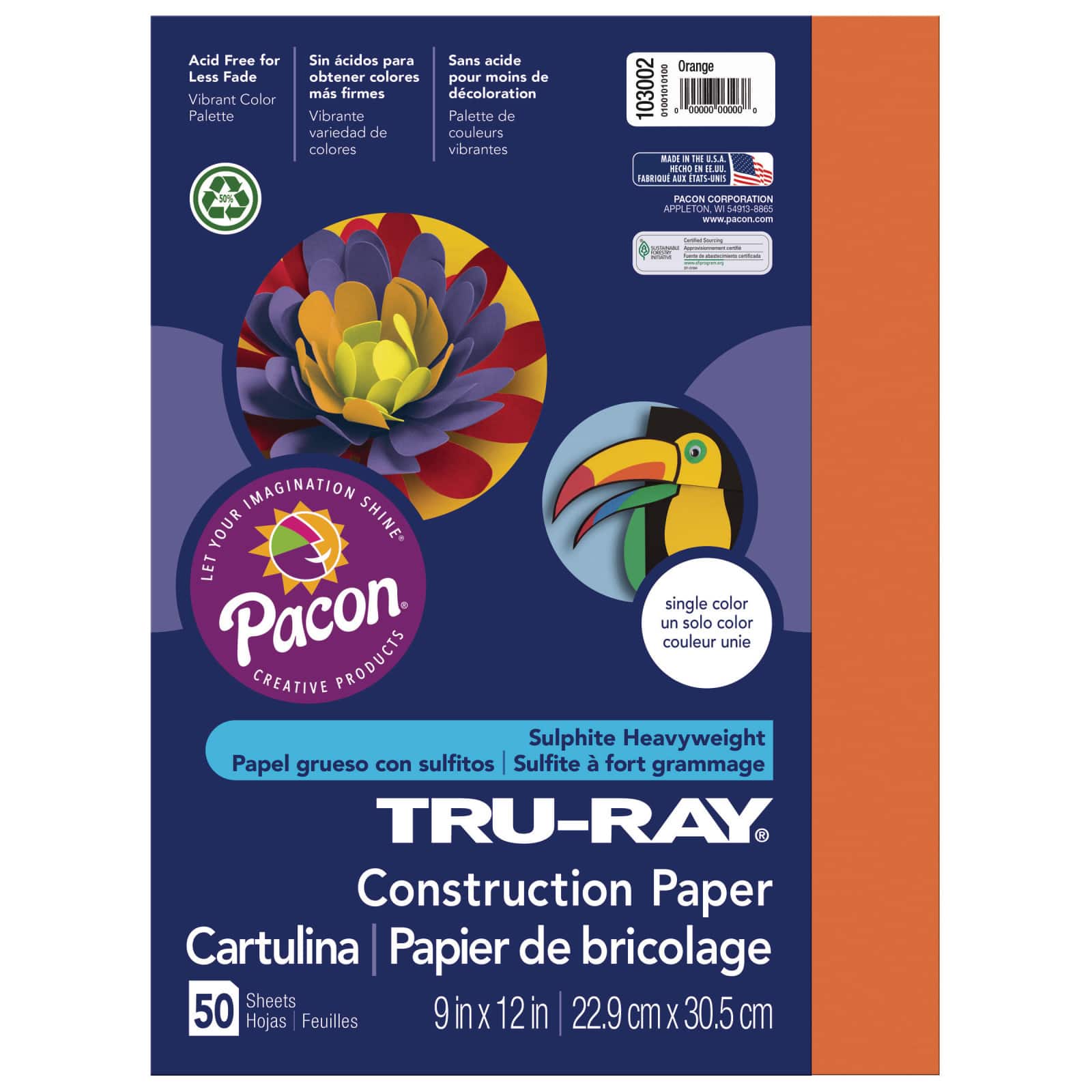 Pacon® Tru-Ray® 9" x 12" Construction Paper, 50 Sheets