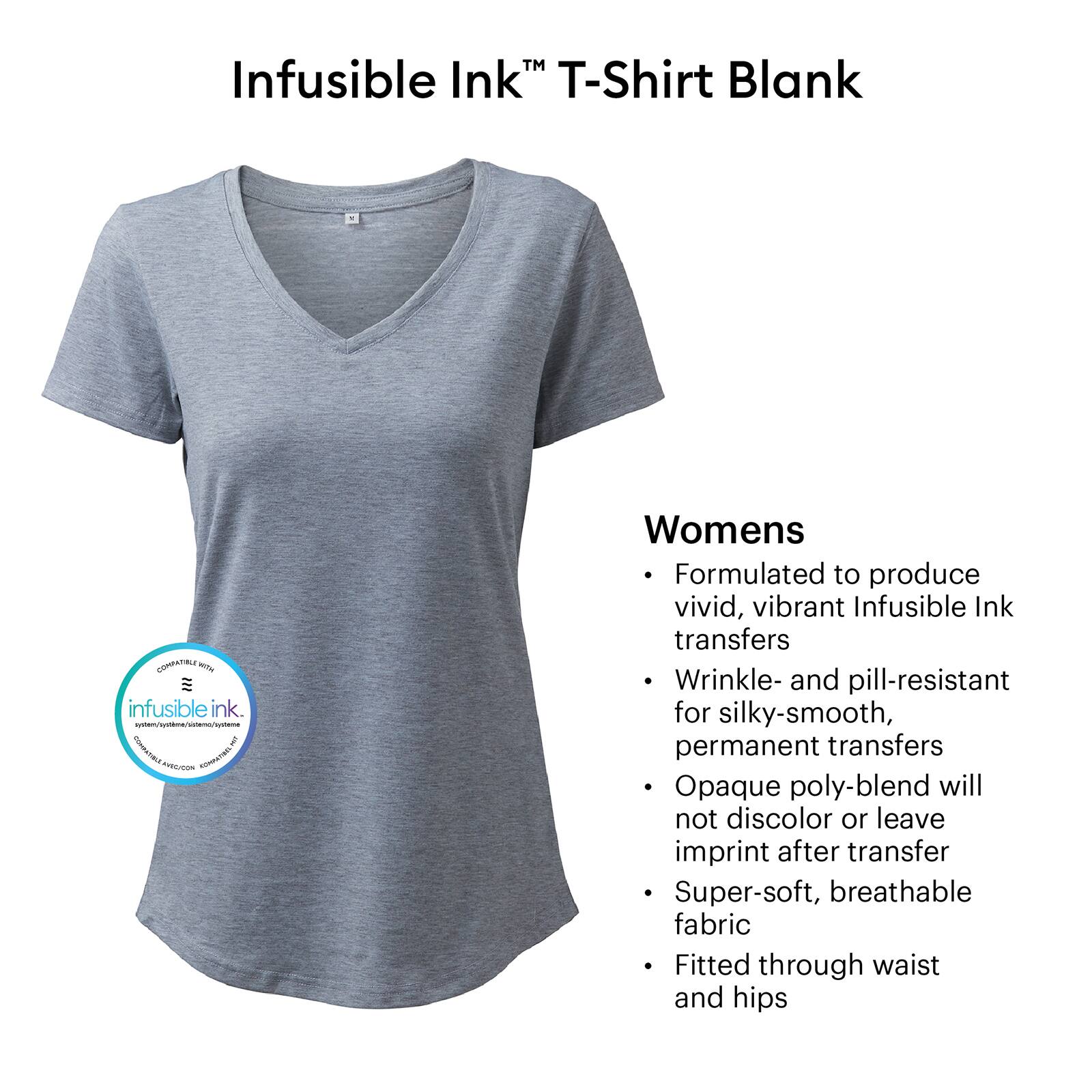 Cricut® Gray Women's Fitted V-Neck T-Shirt Blank