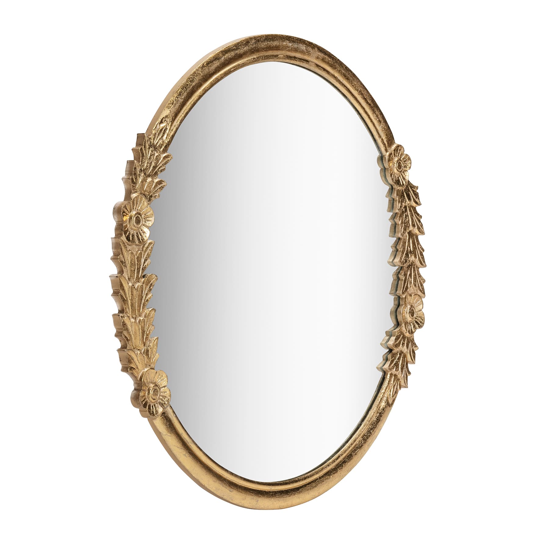 Habitat Pippet 27.5&#x22; Gold Floral Framed Mirror