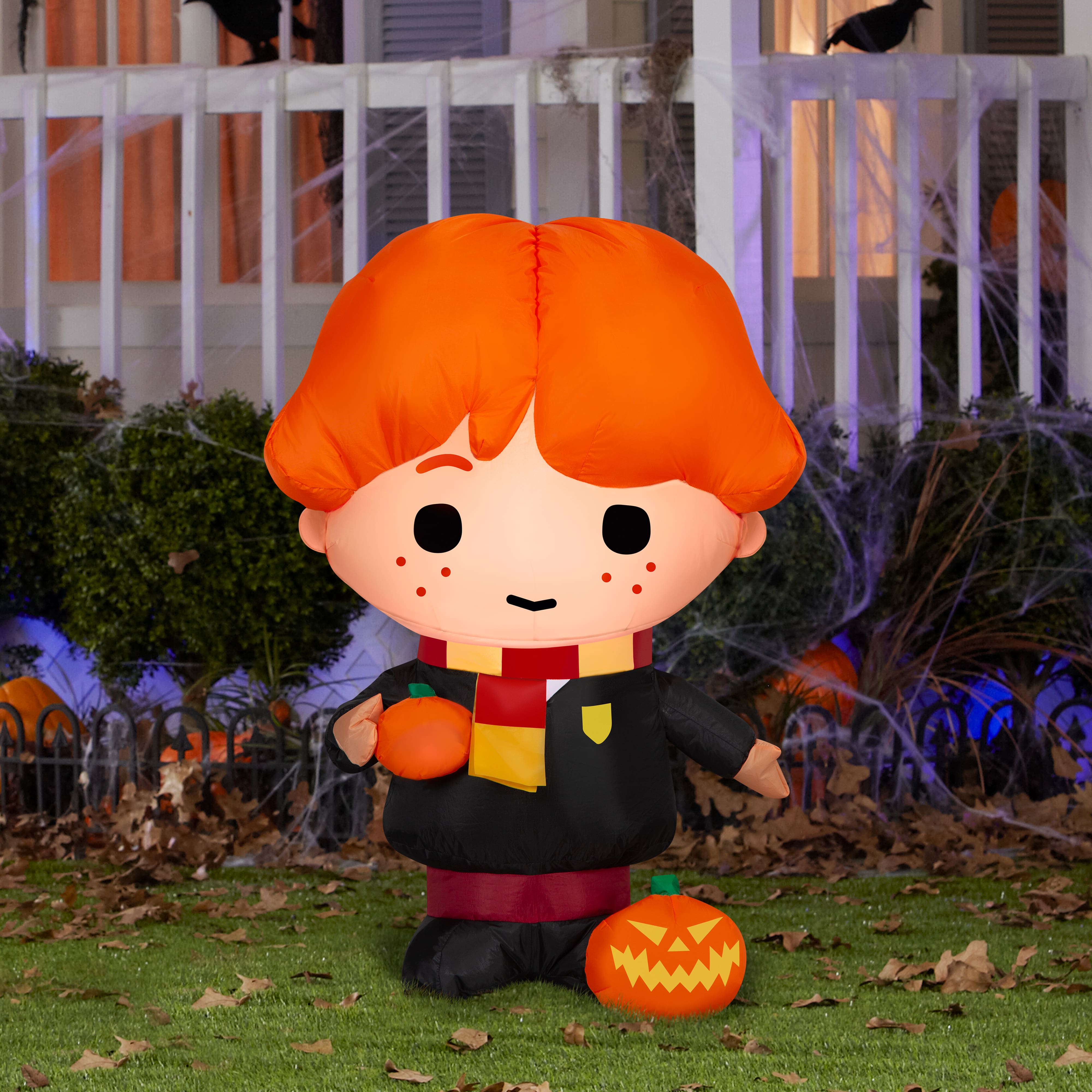 3ft. Airblown&#xAE; Inflatable Ron with Jack-o-lanterns