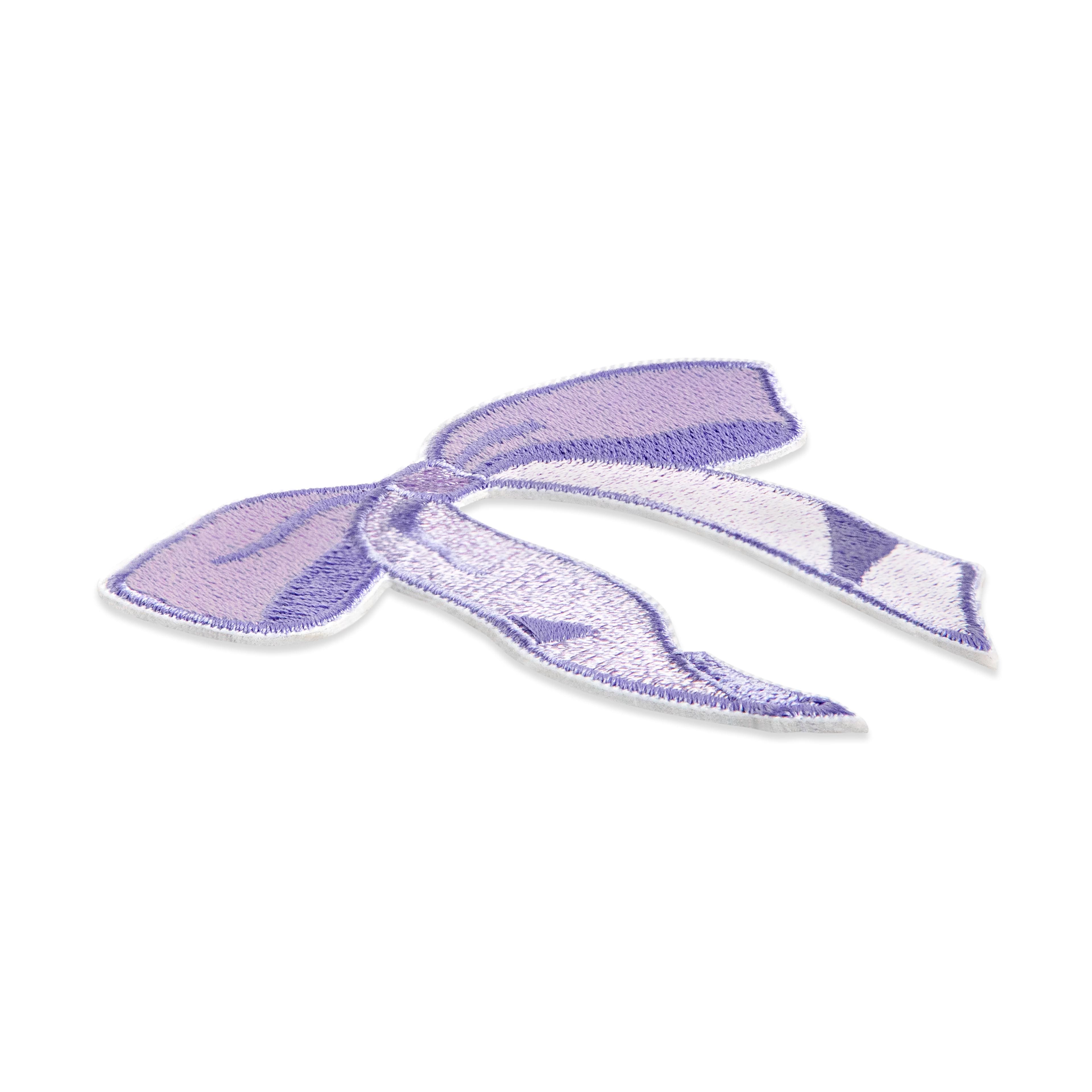 Summer Purple Bow Iron On &#x26; Adhesive Patch by Make Market&#xAE;