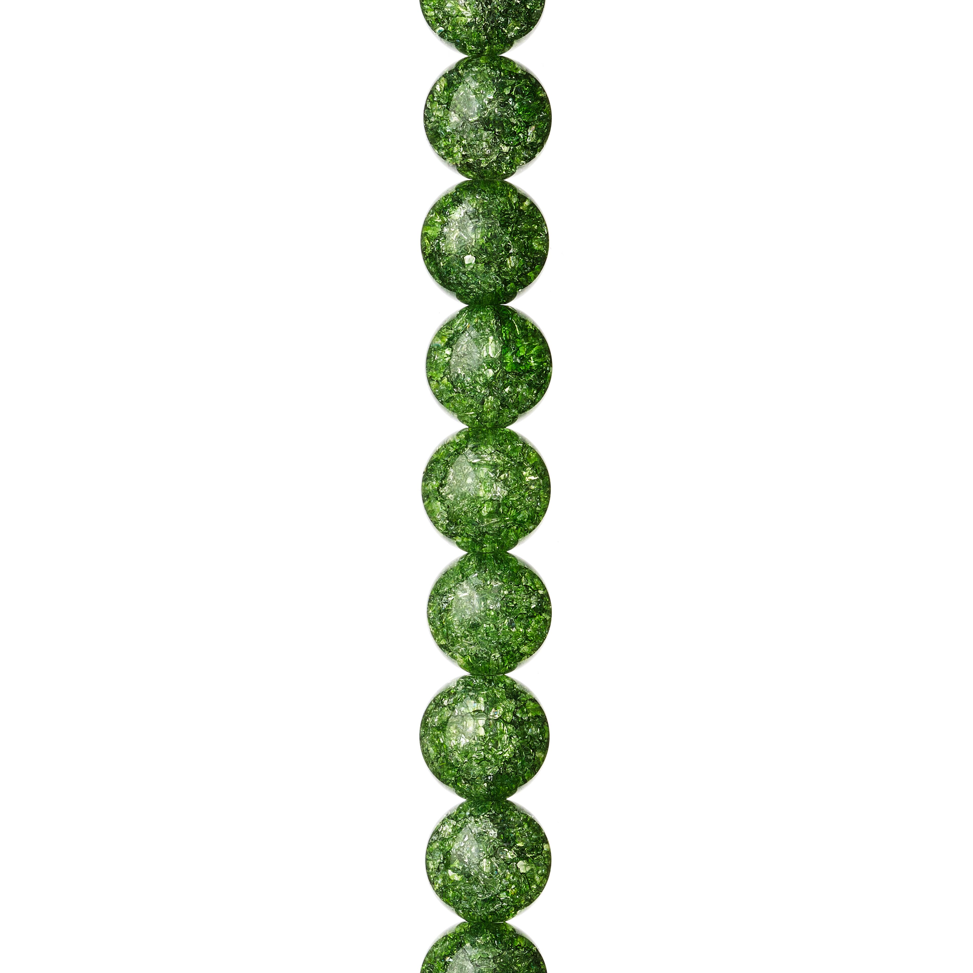 Green Crackled Quartz Round Beads, 10mm by Bead Landing™