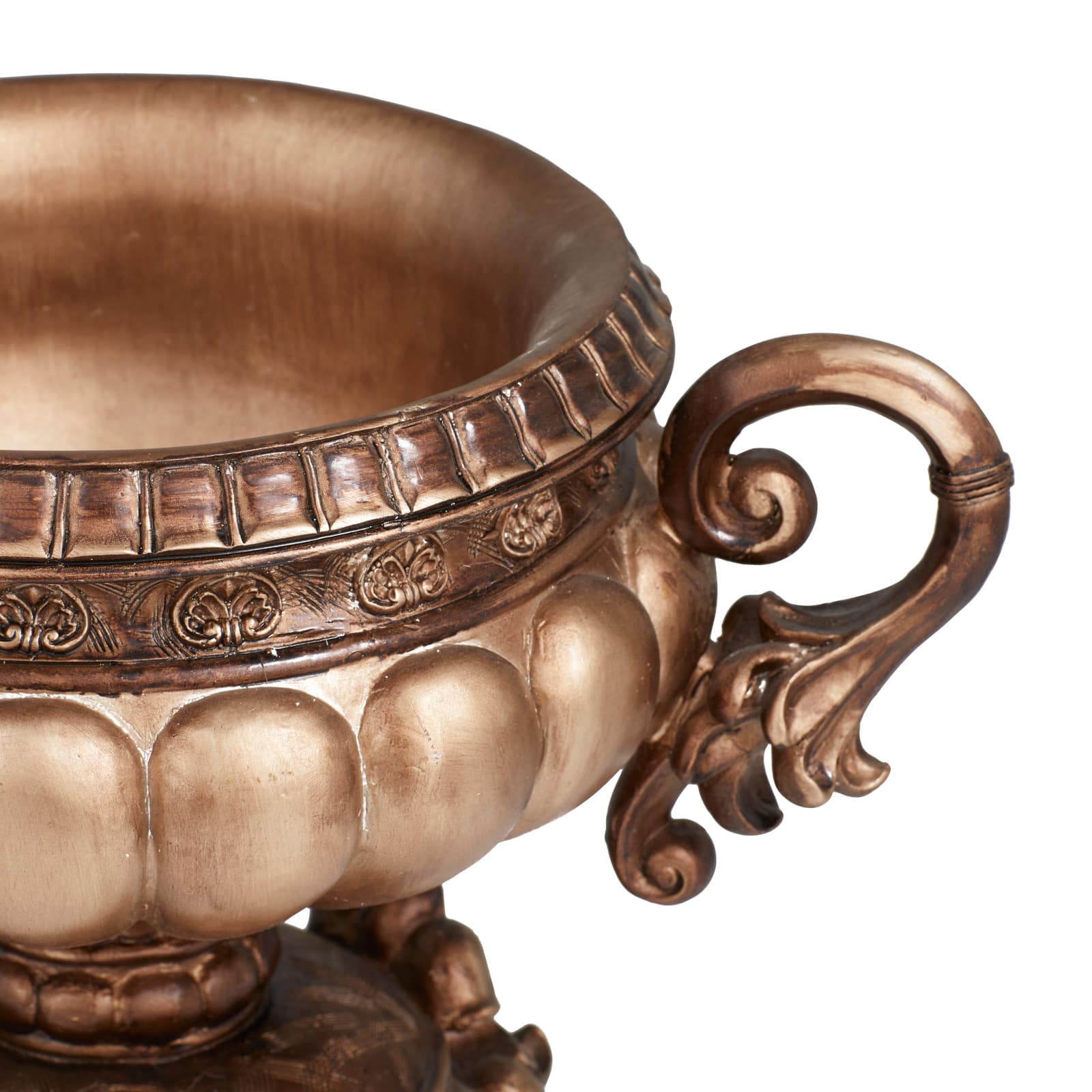 Bronze Polystone Traditional Decorative Bowl, 11&#x22; x 17&#x22; x 11&#x22;