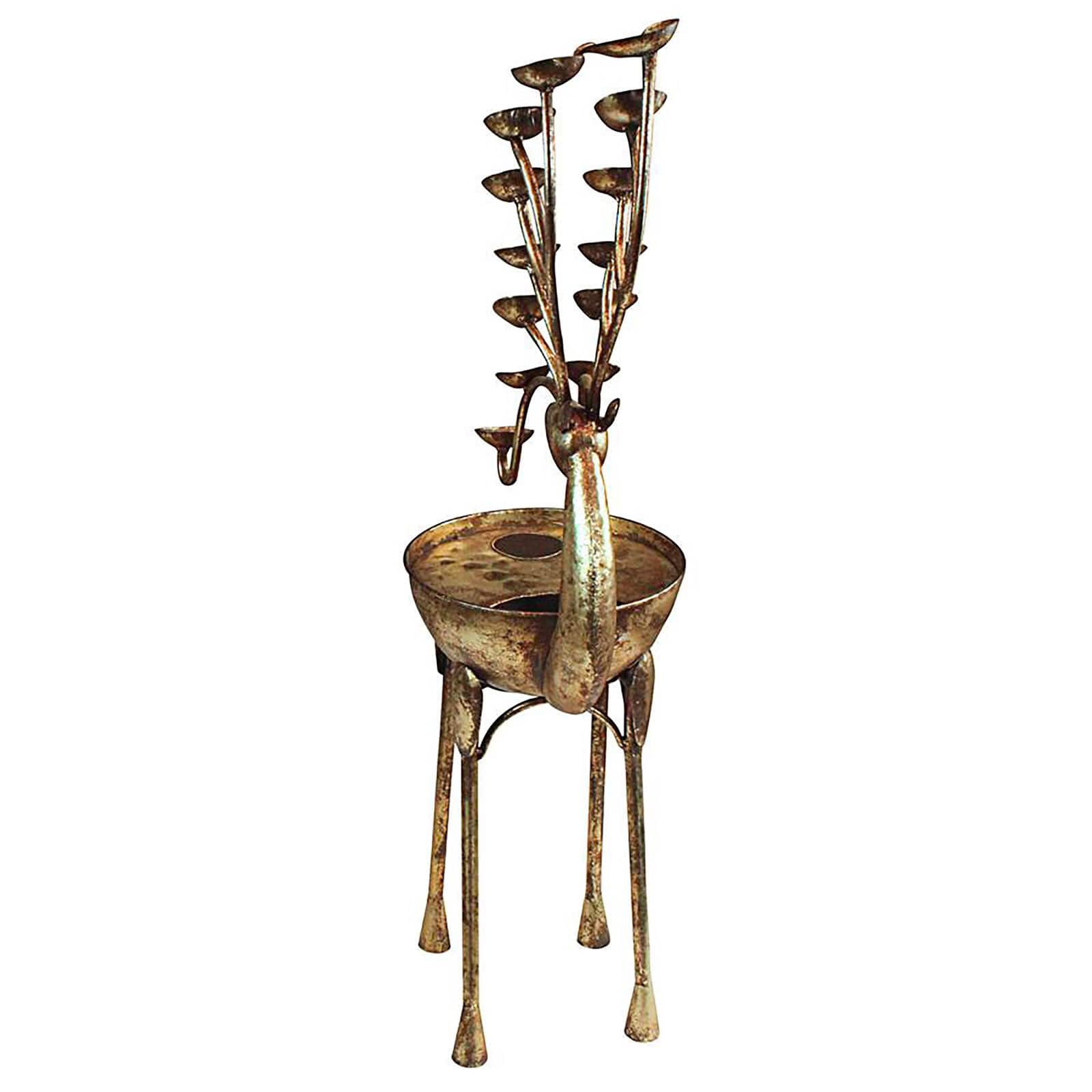 Design Toscano Deer Antler Falls Cascading Metal Sculptural Fountain