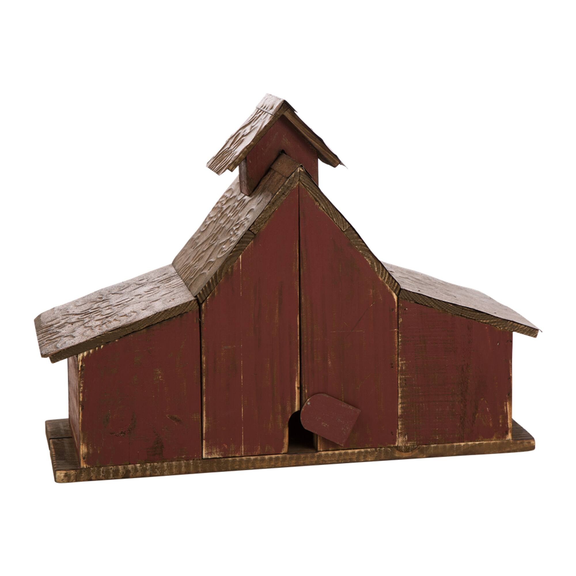 Glitzhome&#xAE; 20.67&#x22; Extra-Large Rustic Wood Barn Birdhouse