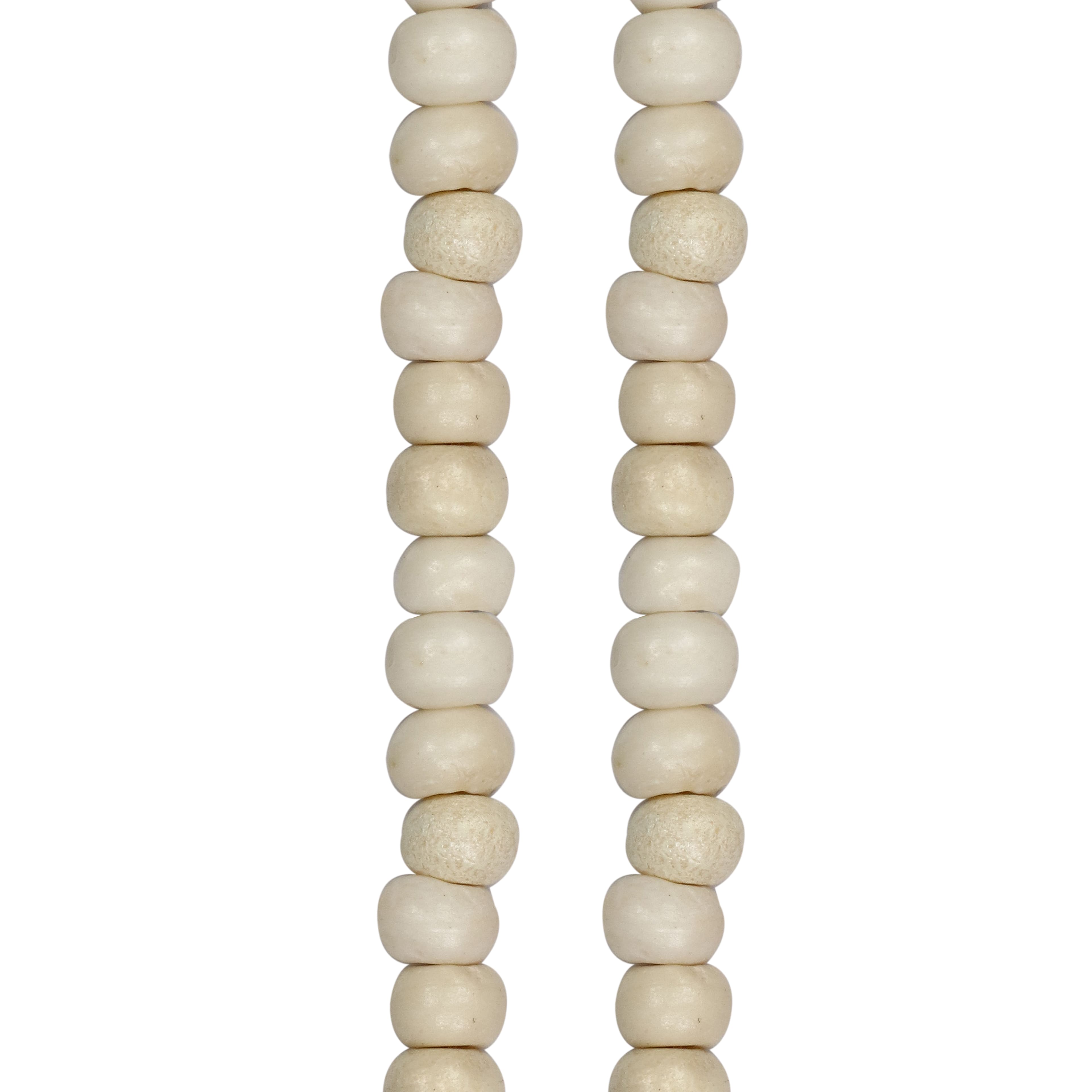 12 Pack: Natural White Bone Round Beads by Bead Landing&#xAE;