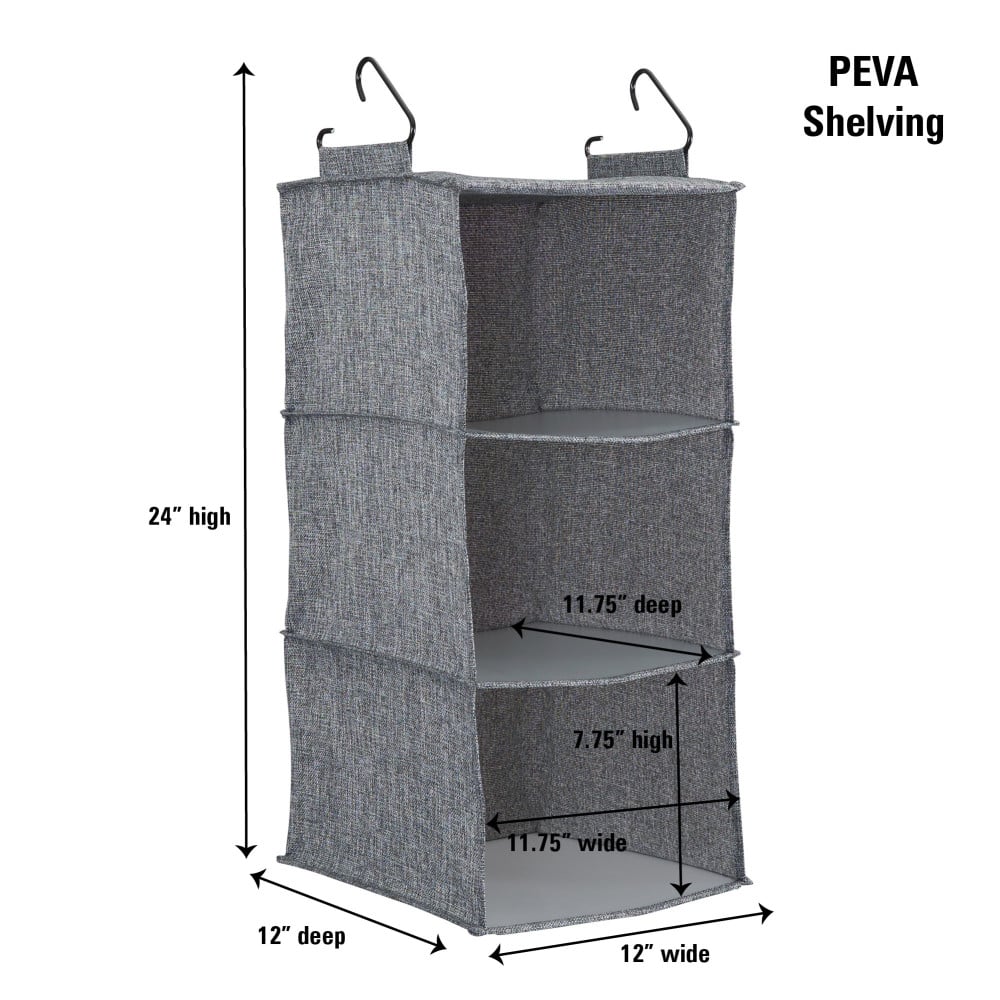 Household Essentials 3 Shelf Hanging Closet Organizer