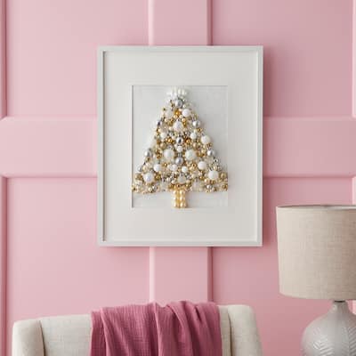 Ornament and Beaded Framed Tree