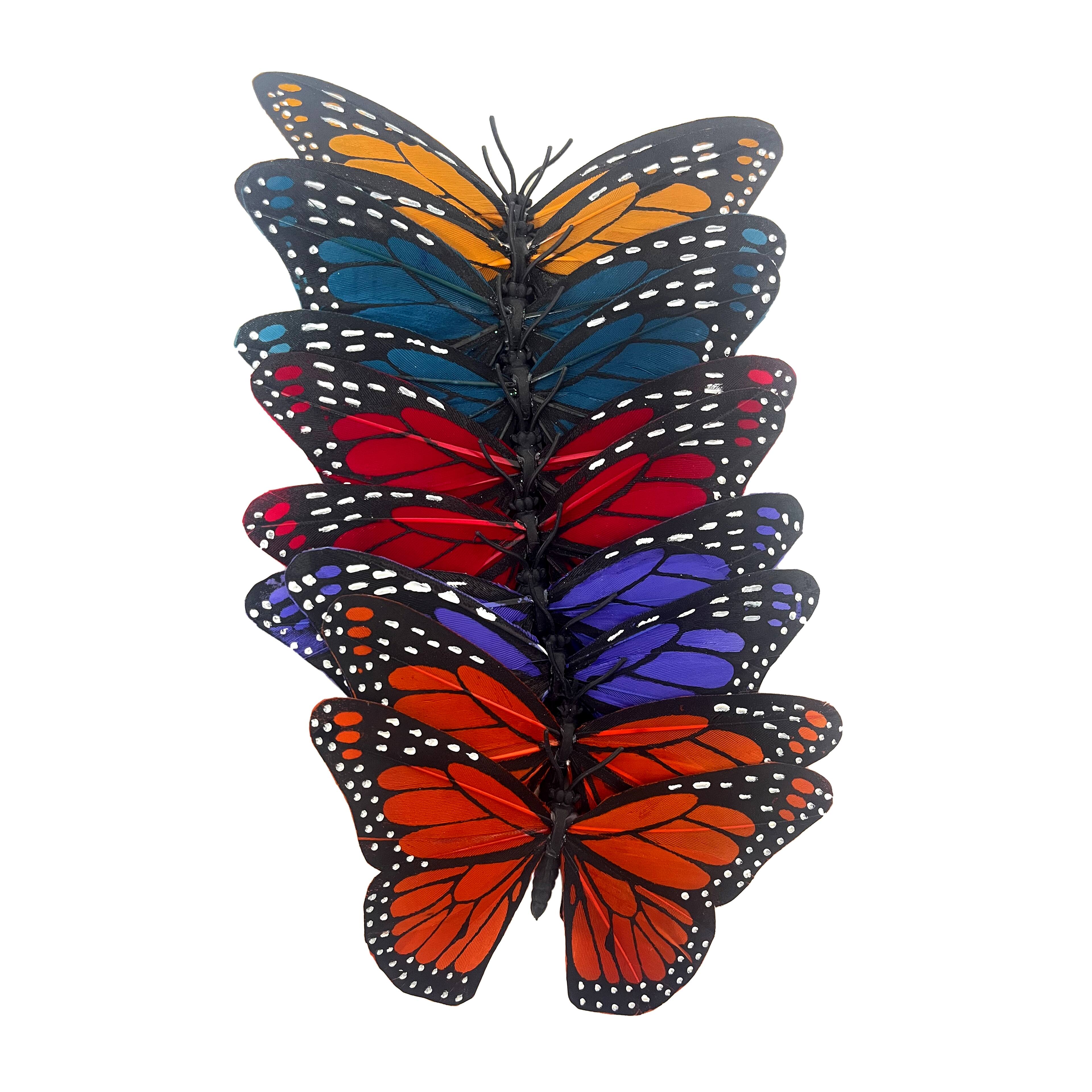 6 Packs: 10 ct. (60 total) 4.75" Multicolor Feather Butterflies by Ashland®