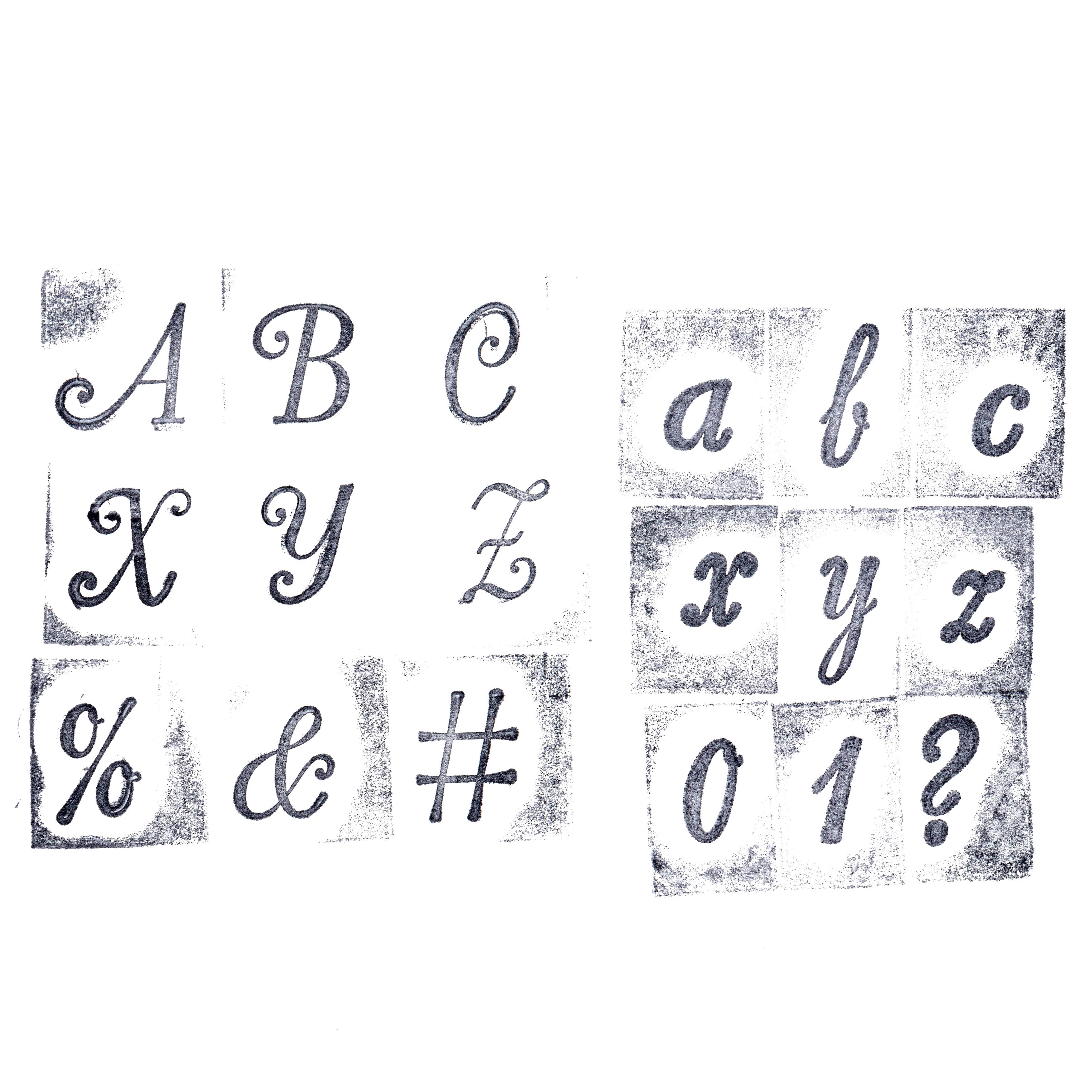 Script Alphabet & Numbers Wood Stamp Set by Recollections™