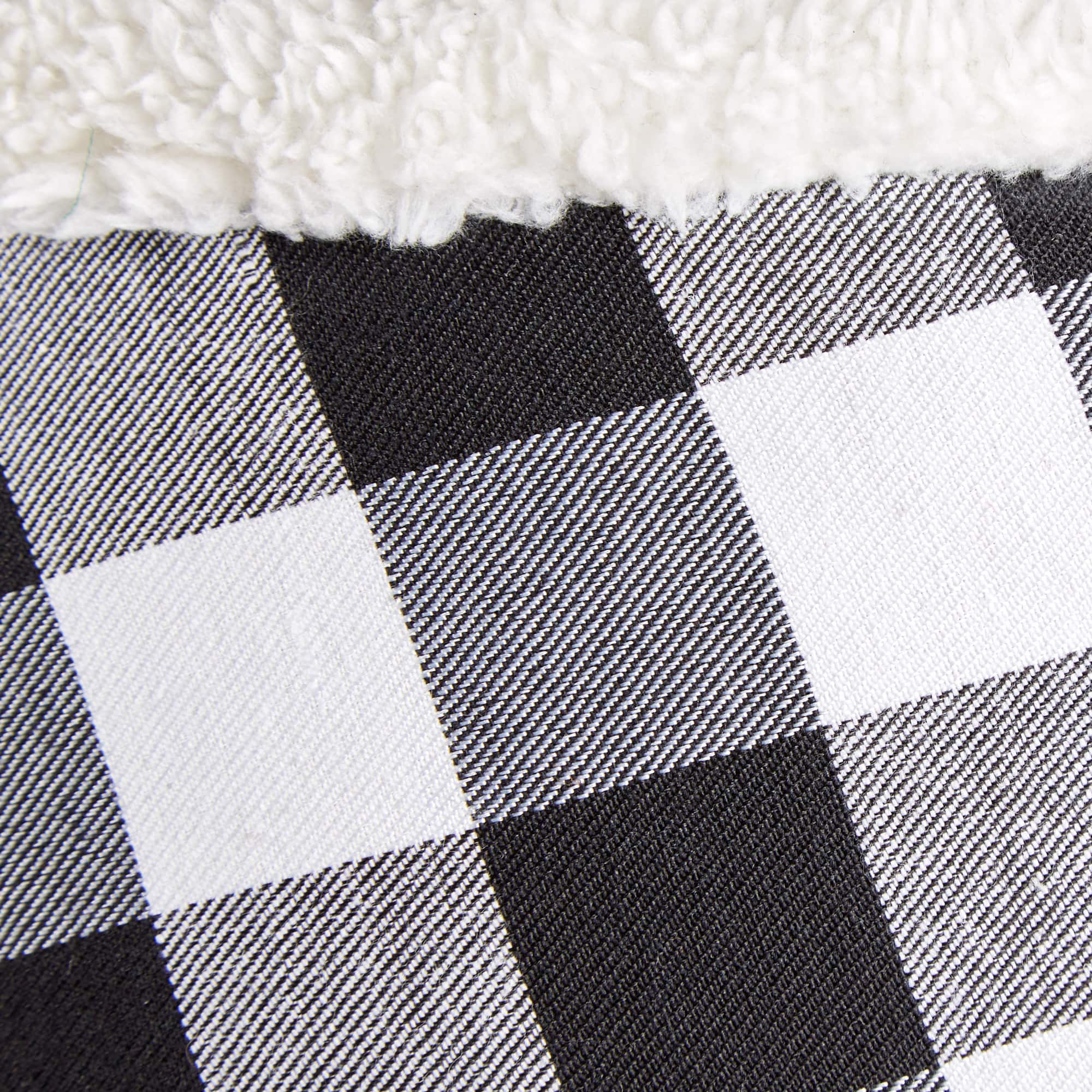 DII® Black & White Buffalo Check Holiday Tree Collar