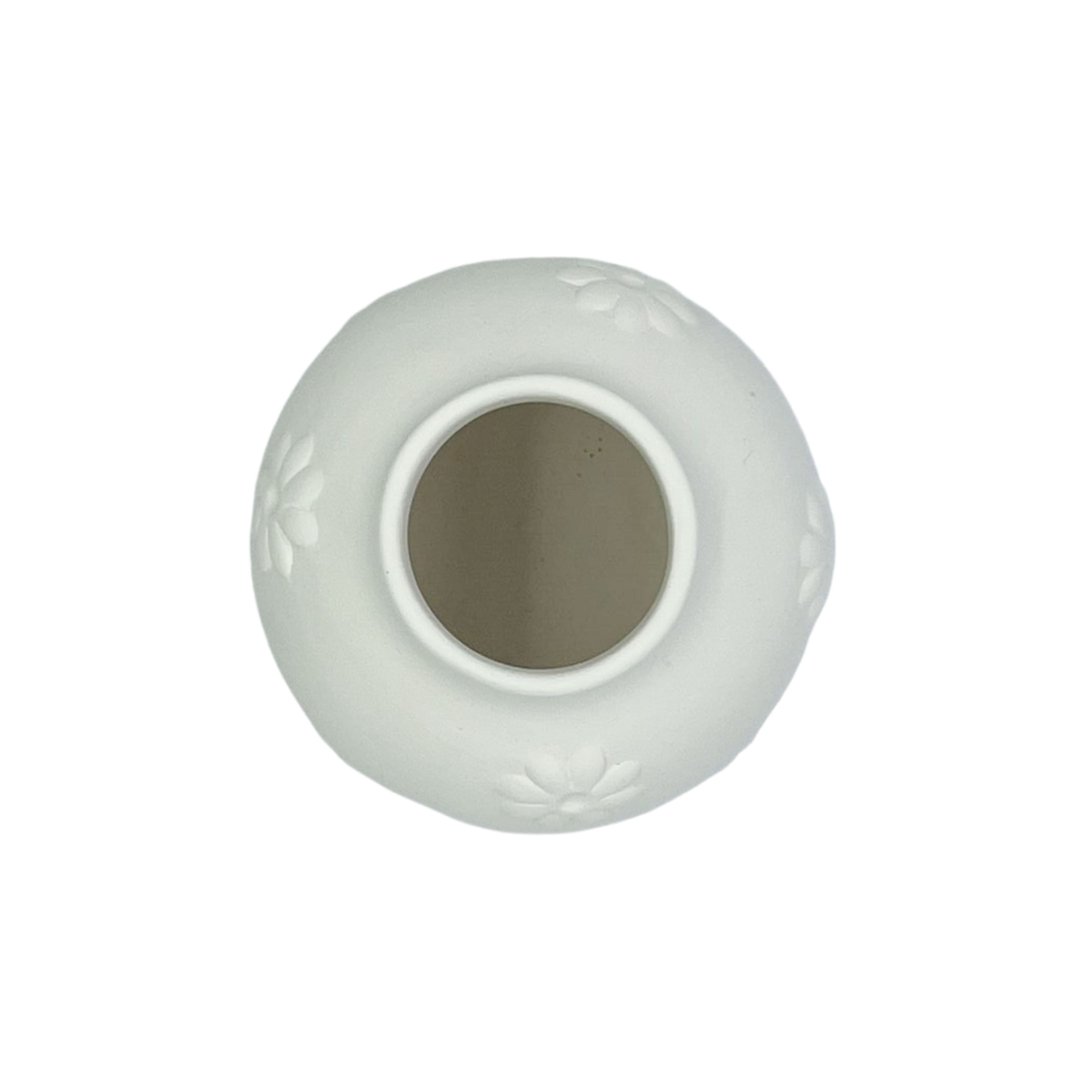 3.25&#x22; Round Flowers Bud Vase DIY Ceramic D&#xE9;cor by Make Market&#xAE;