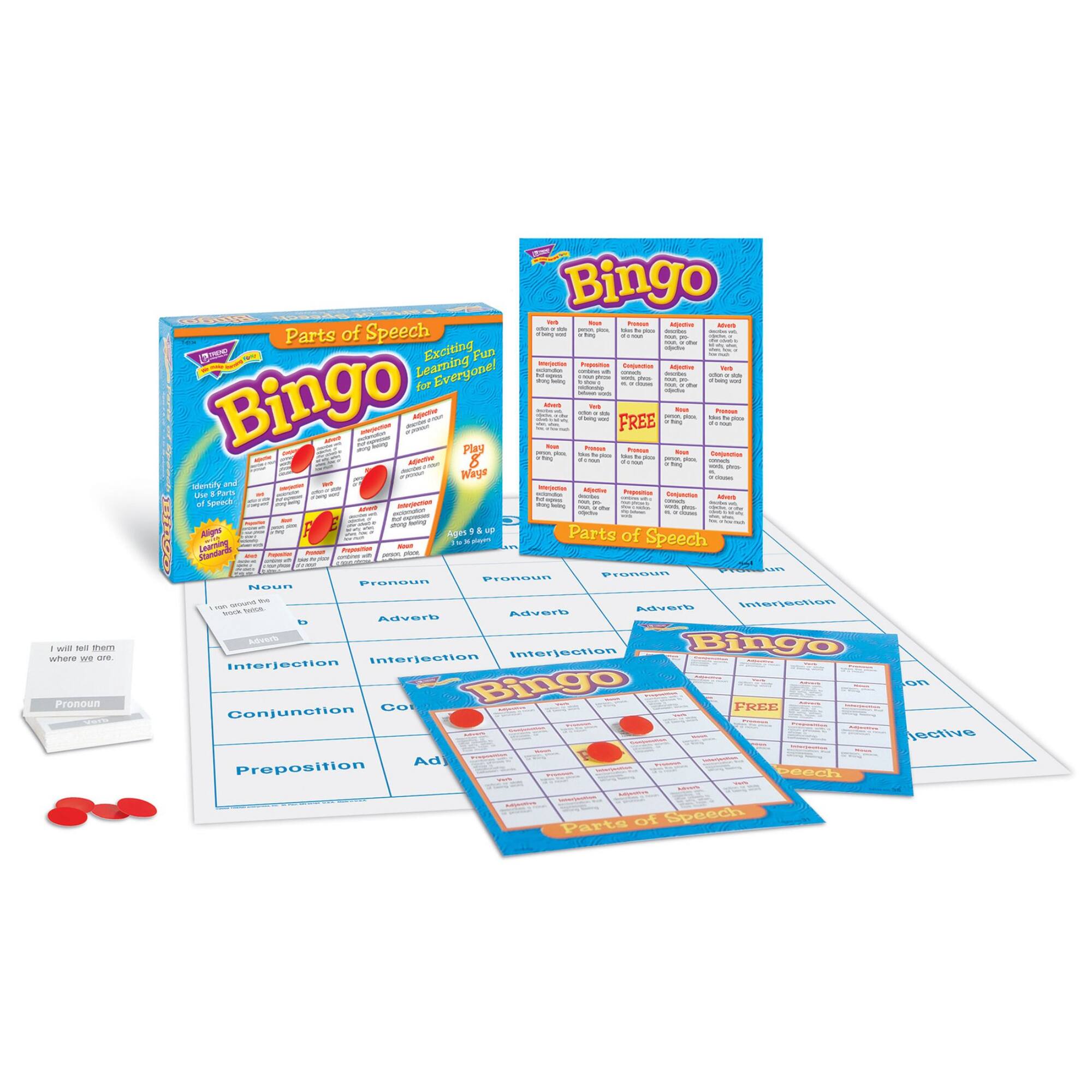 Trend Enterprises® Parts of Speech Bingo