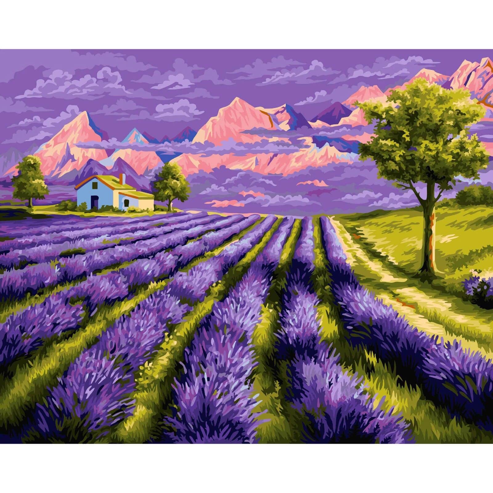 Crafting Spark Lavender Fields Painting by Numbers Kit
