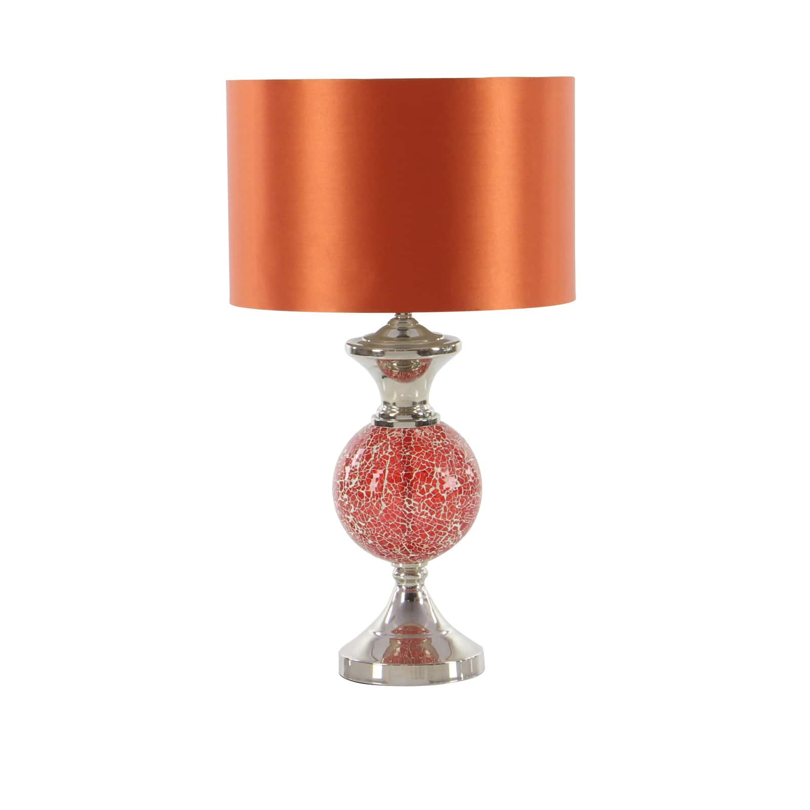 Set of 2 Red Glass Glam Table Lamp, 25&#x22;