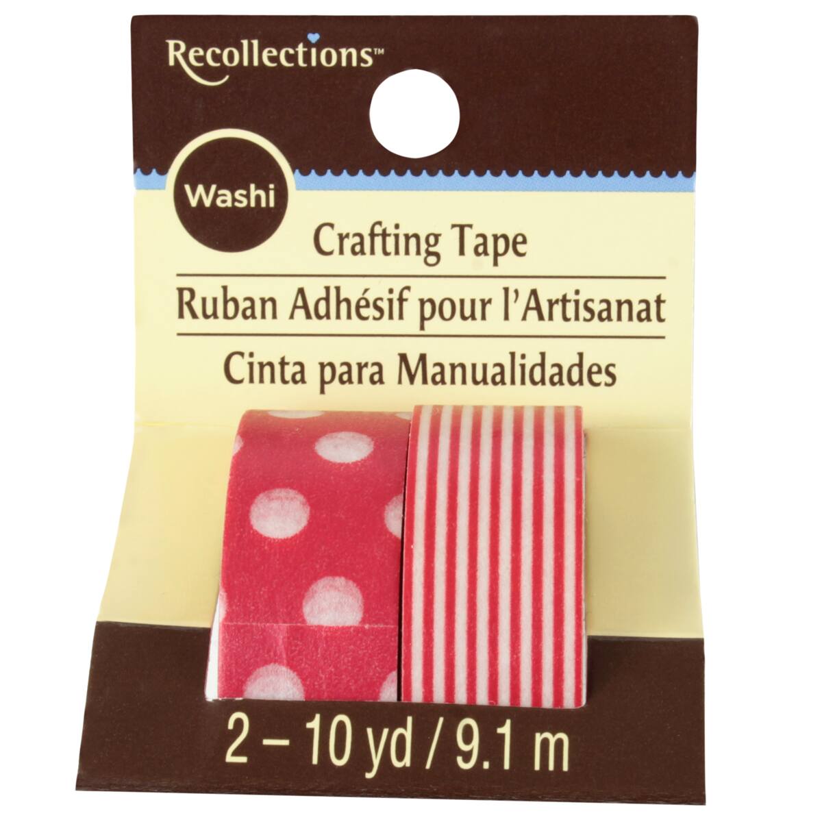 12 Packs: 2 ct. (24 total) Dots & Stripes Crafting Washi Tape by Recollections™