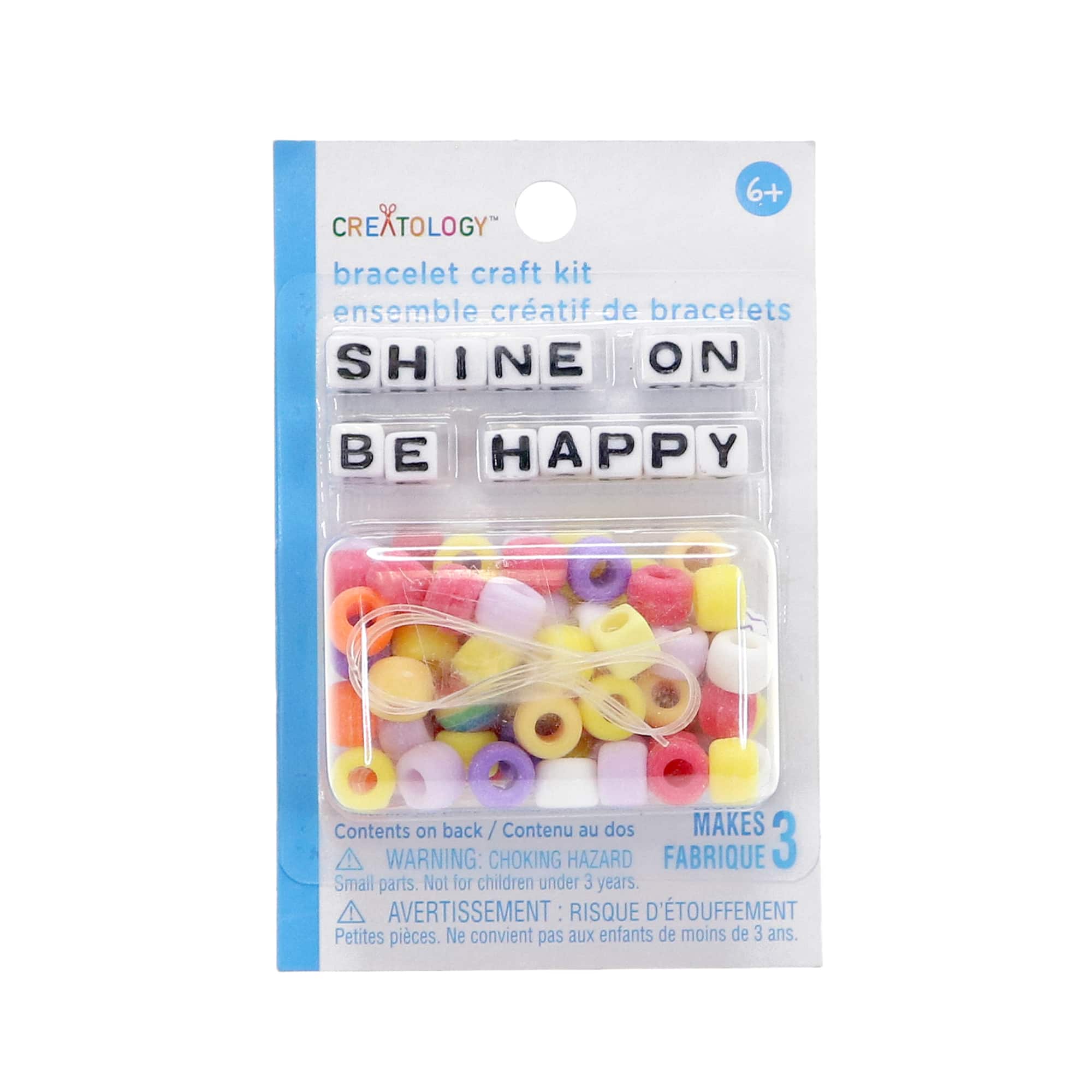 12 Pack: Shine On Be Happy Bracelet Craft Kit by Creatology&#x2122;