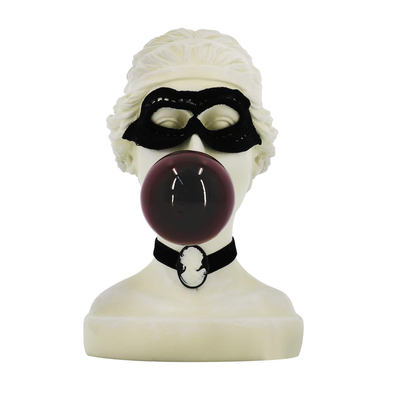 7.5&#x22; Light Up Bubble Gum Woman Bust Sculpture by Ashland&#xAE;