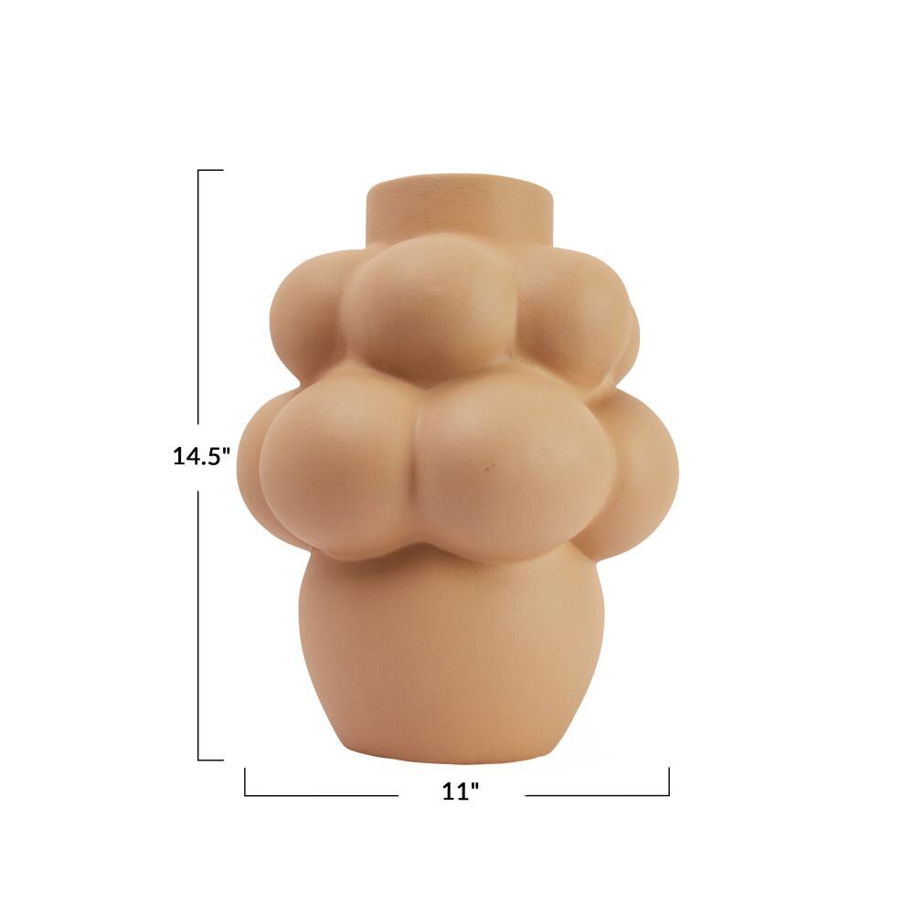 Hello Honey&#xAE; Bloomingville 14.5&#x22; Sand Finish Stoneware Formed Bubble Vase