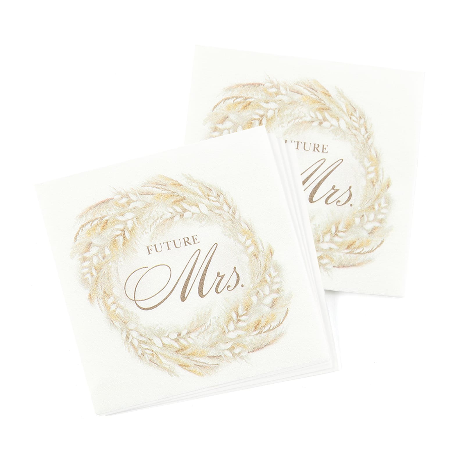 Dried Floral Bridal Shower Beverage Napkins, 50ct.