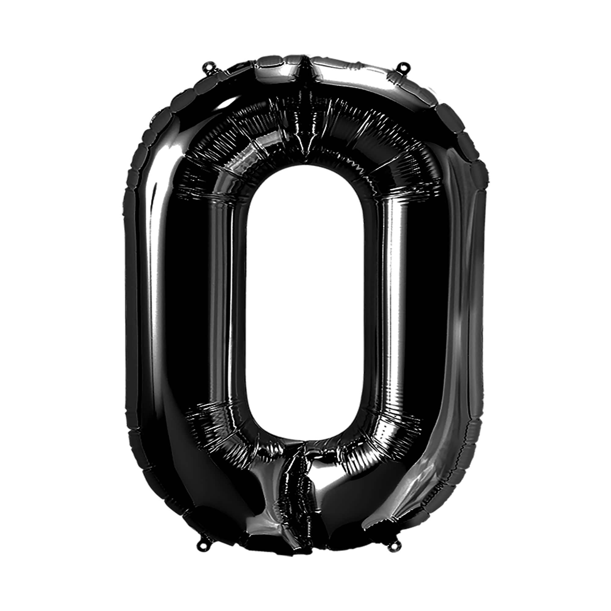 34&#x22; Black Number Foil Balloon