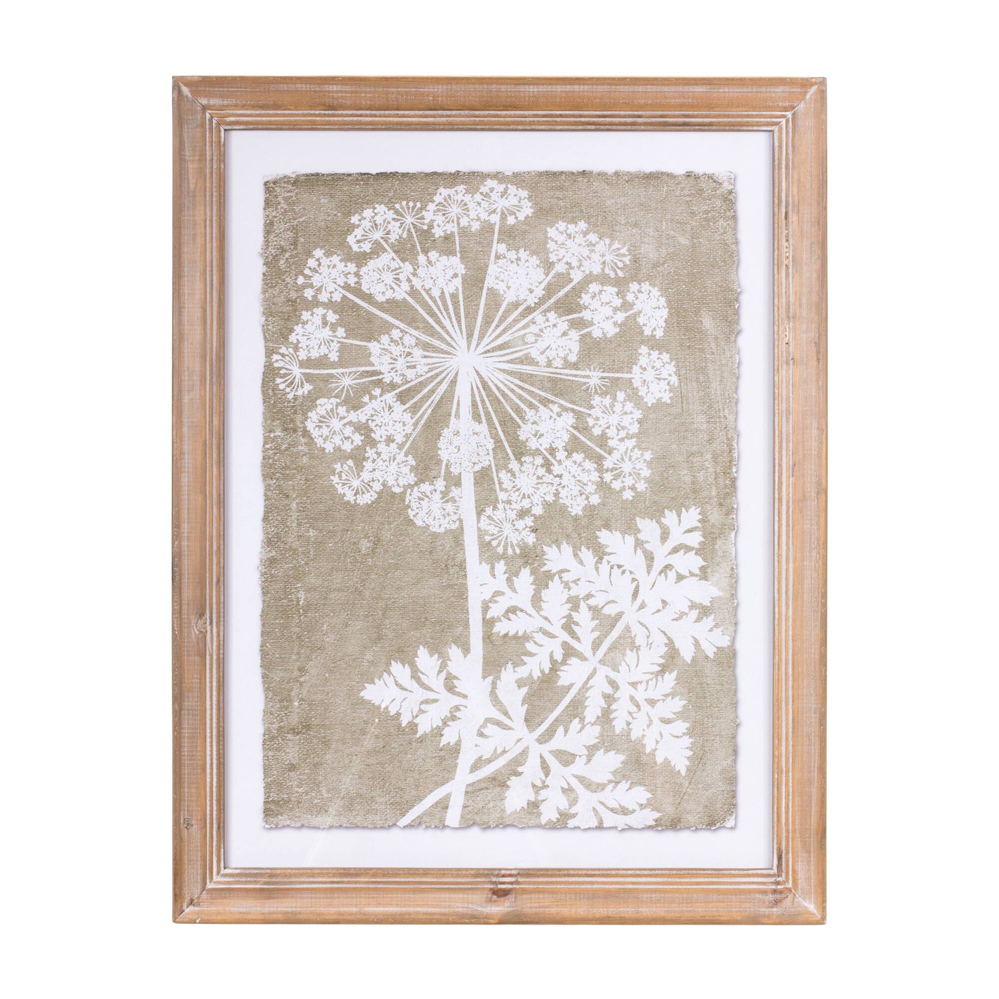27&#x22; Framed Queen Anne&#x27;s Lace &#x26; Fern Wall Art Set