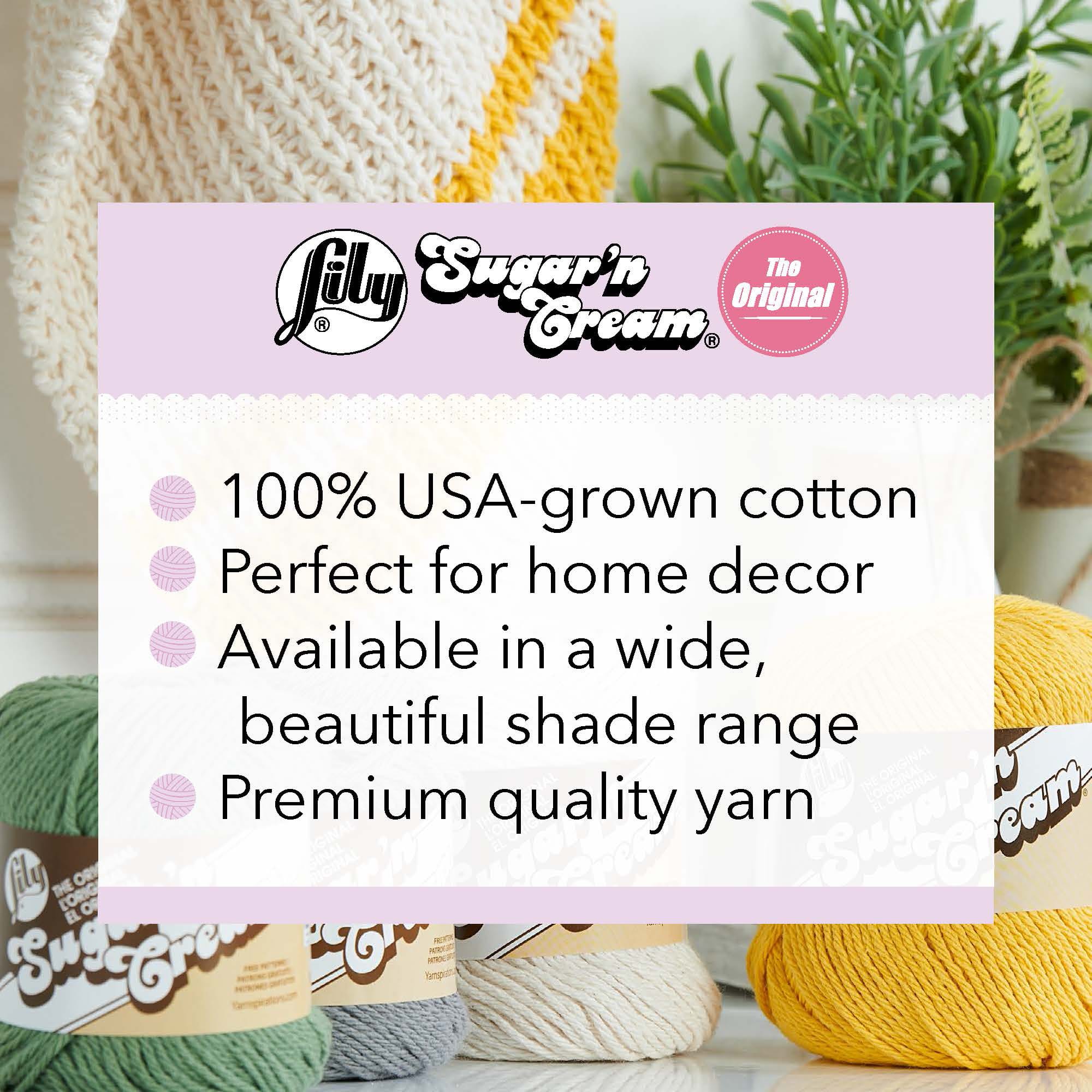 Lily Sugar N' Cream Yarn - 2.5 oz, 4-Ply, Indigo