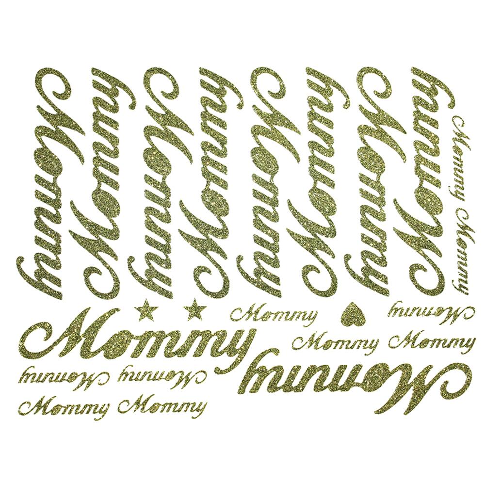 JAM Paper Mommy Gold Script Floral Adhesive