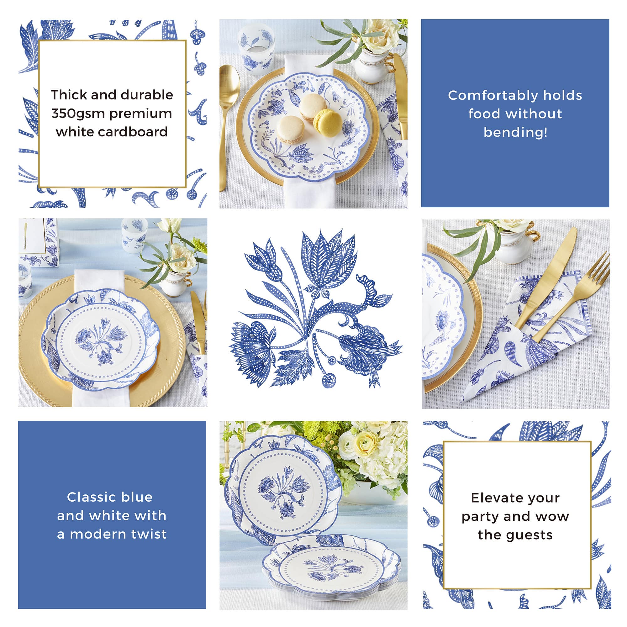 Kate Aspen® Blue Willow Party Tableware Set