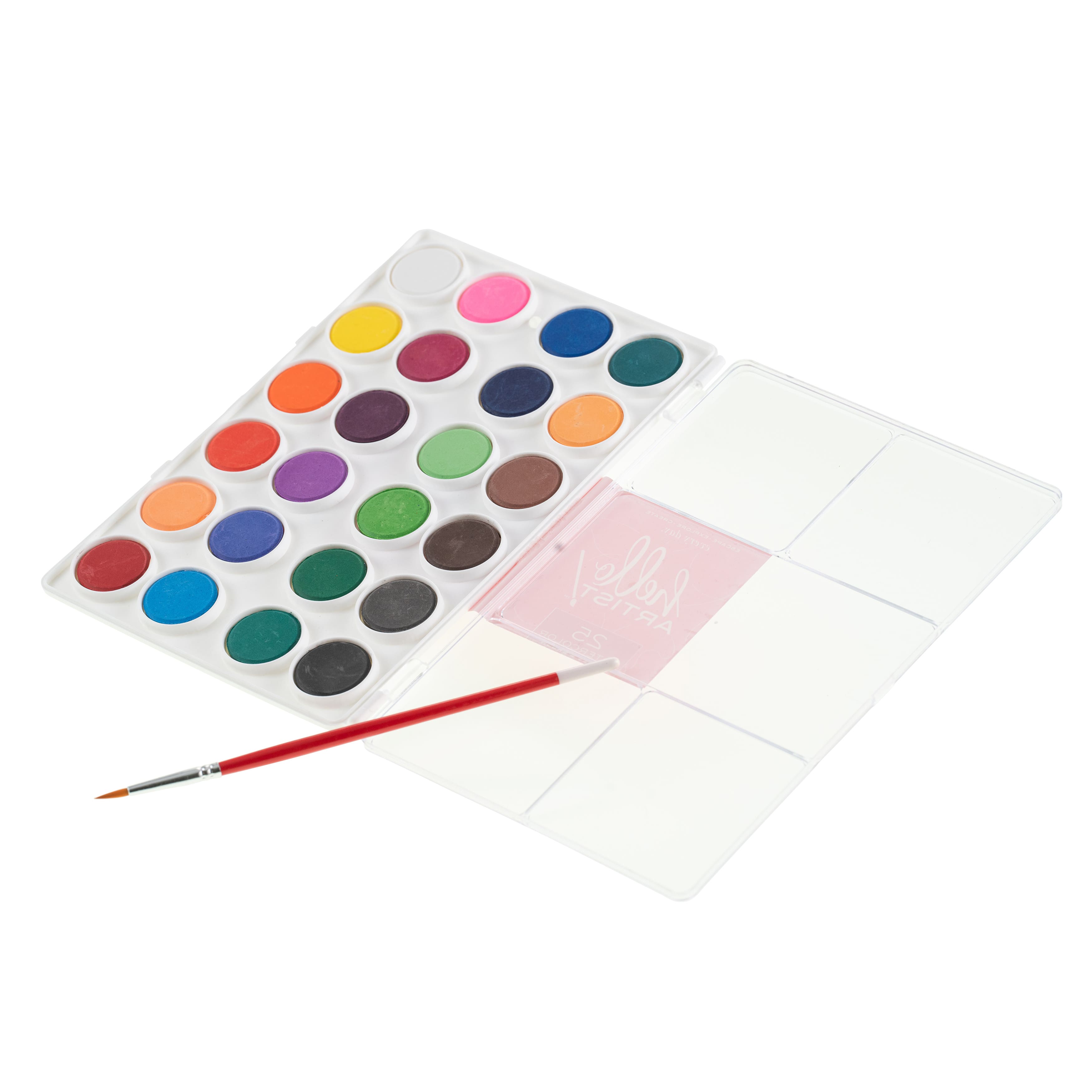 Hello, Artist!&#xAE; 24-Color Watercolor Cake with Brush Set
