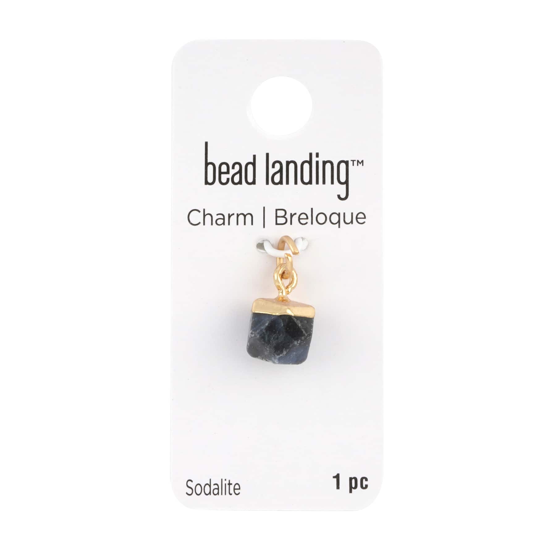 Natural Stone Faceted Ball Charm by Bead Landing™